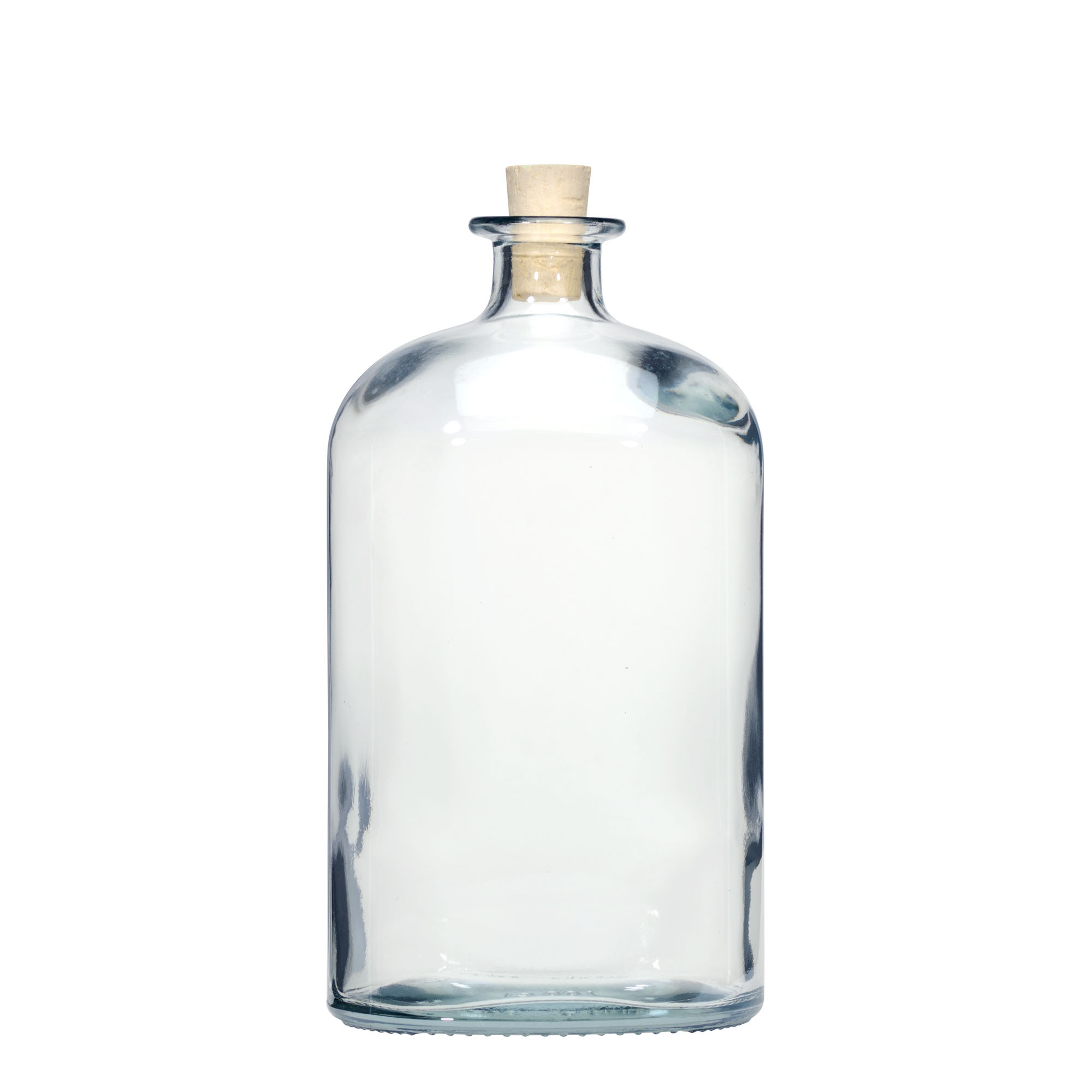 1.000 ml glazen fles 'Dundee', ovaal, opening: kurk 1.000 ml glazen fles 'Dundee', ovaal, opening: kurk