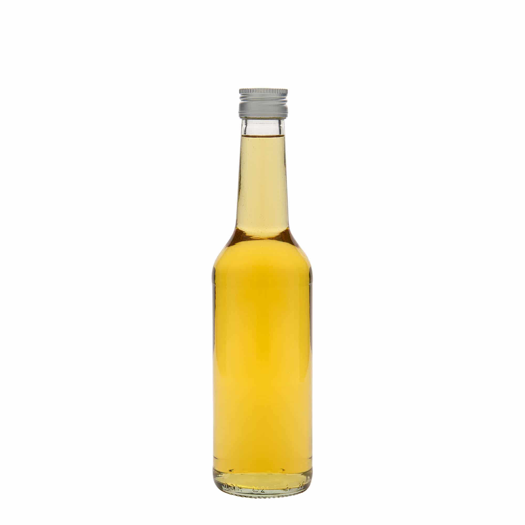 Glazen fles met rechte hals, 350 ml, monding: PP 28