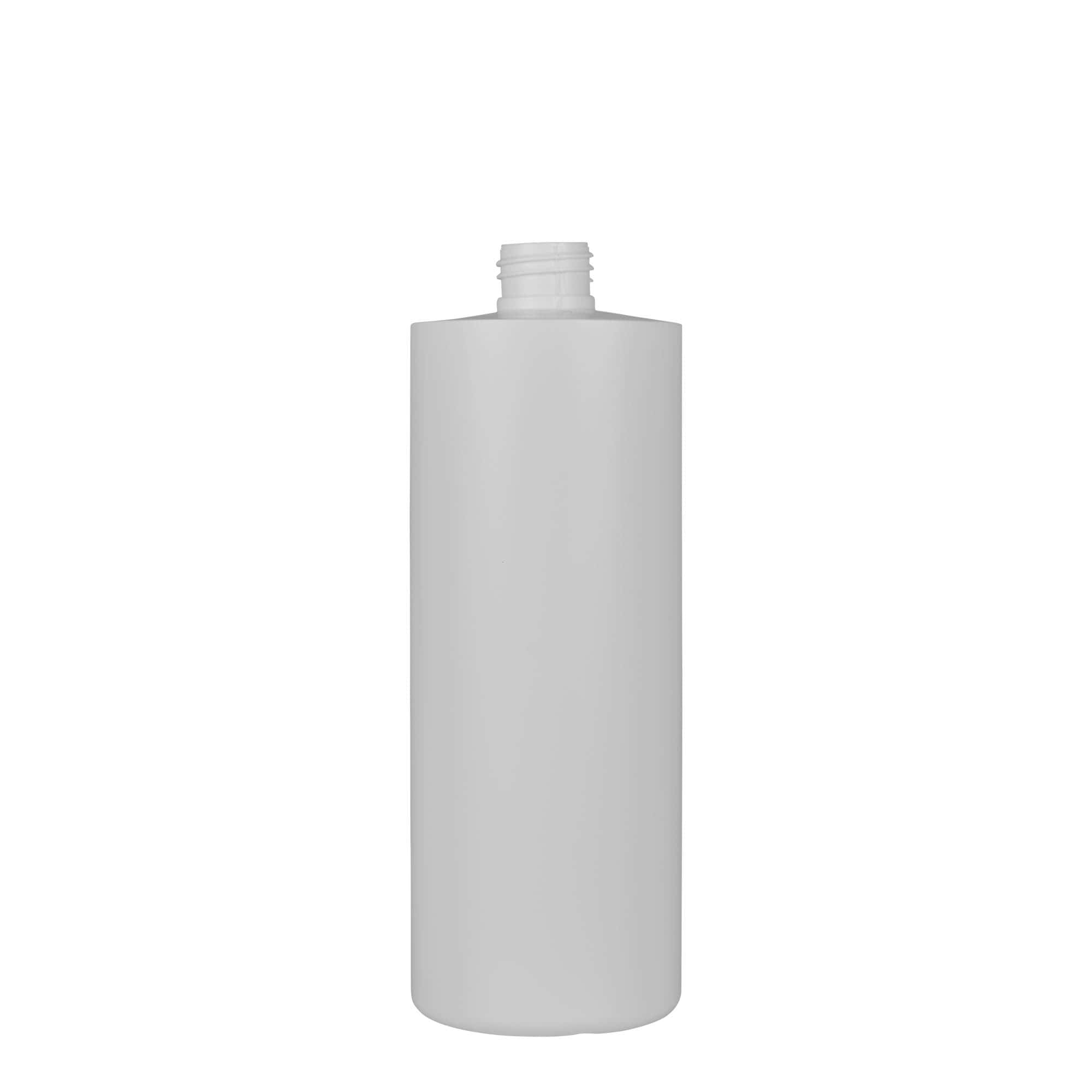 500 ml kunststoffles 'Pipe', groen HDPE, wit, mondstuk: 24/410
