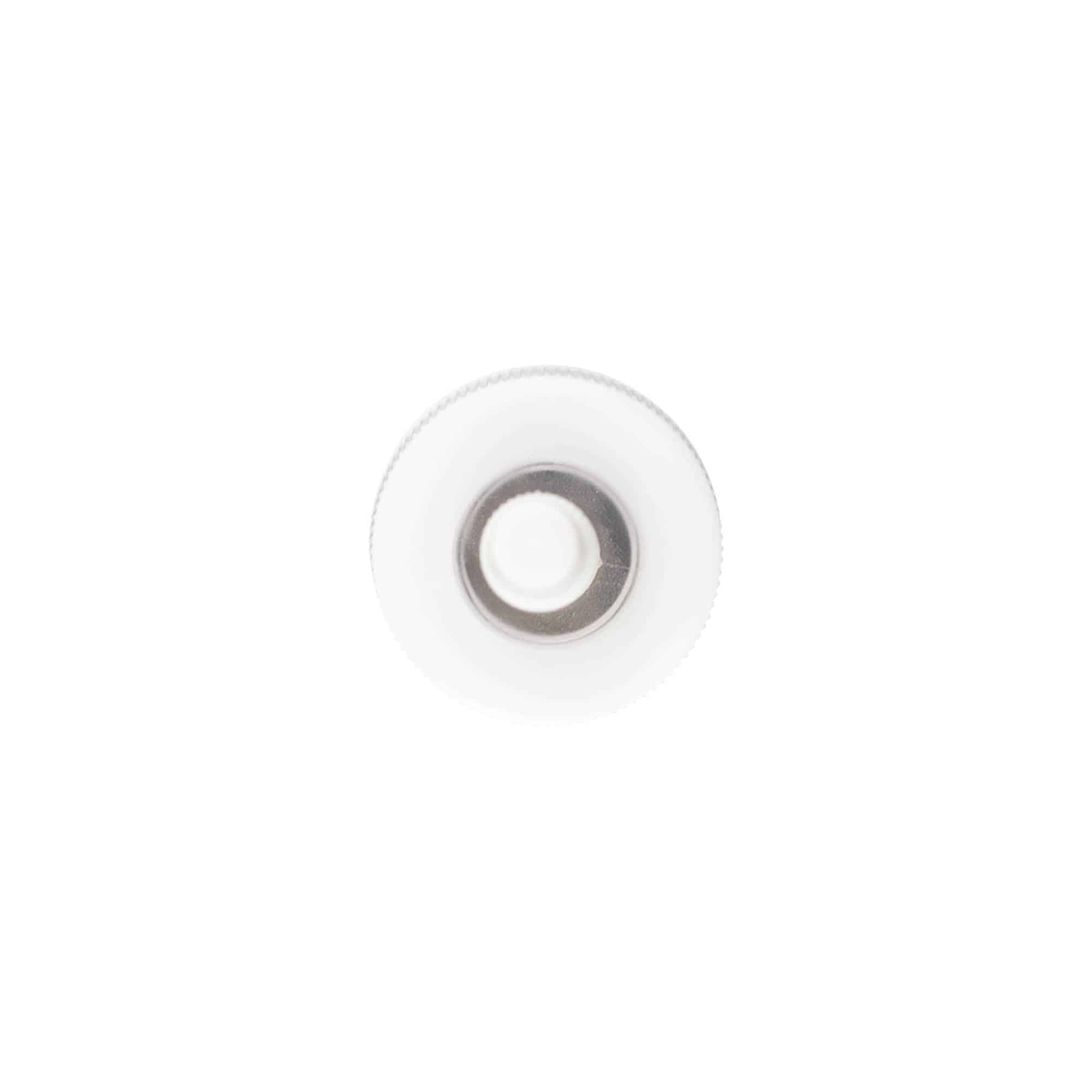 Schroefsluiting met applicator, PP-kunststof, wit, voor monding: 24/410