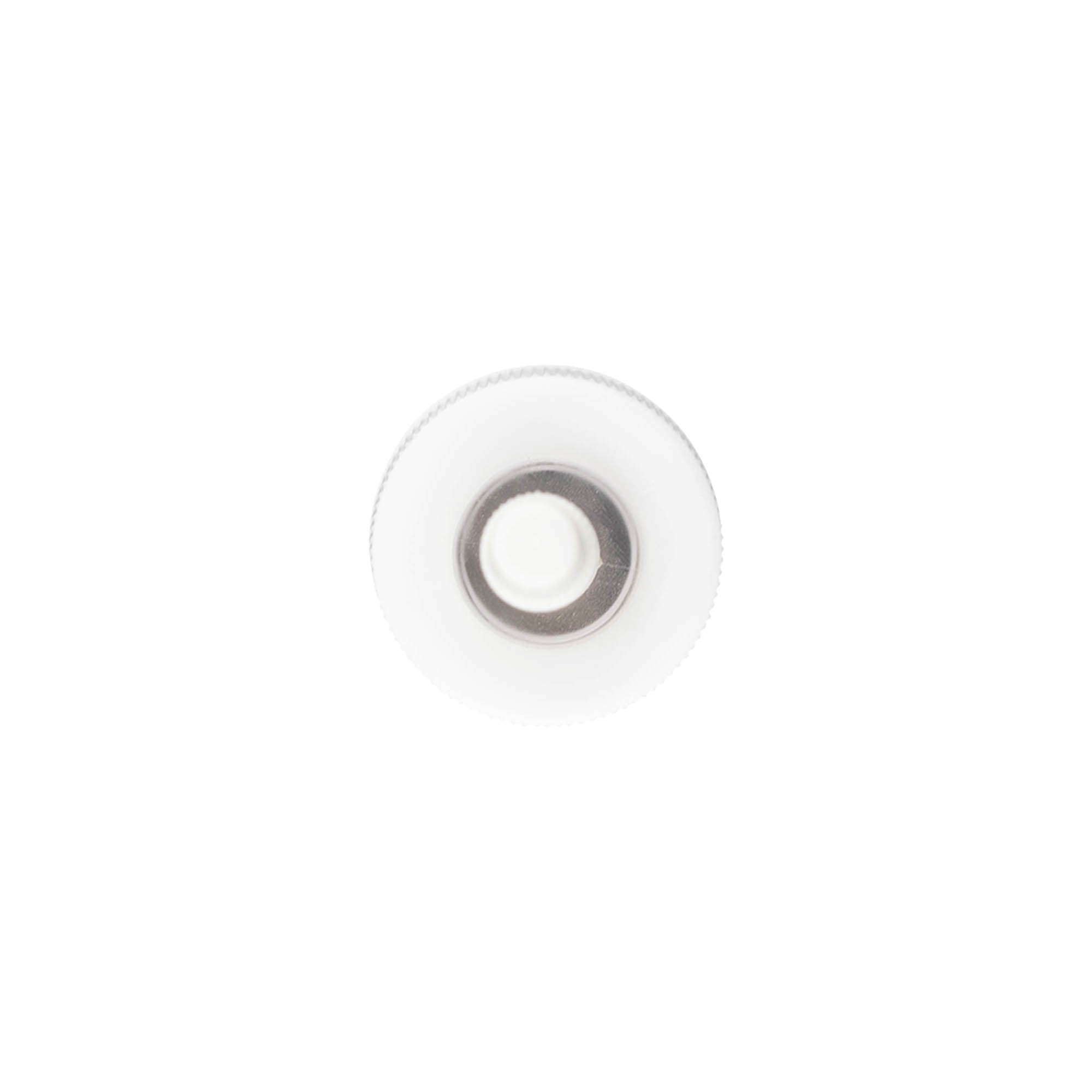 Schroefdop met applicator, PP-kunststof, wit, voor mondstuk: 24/410