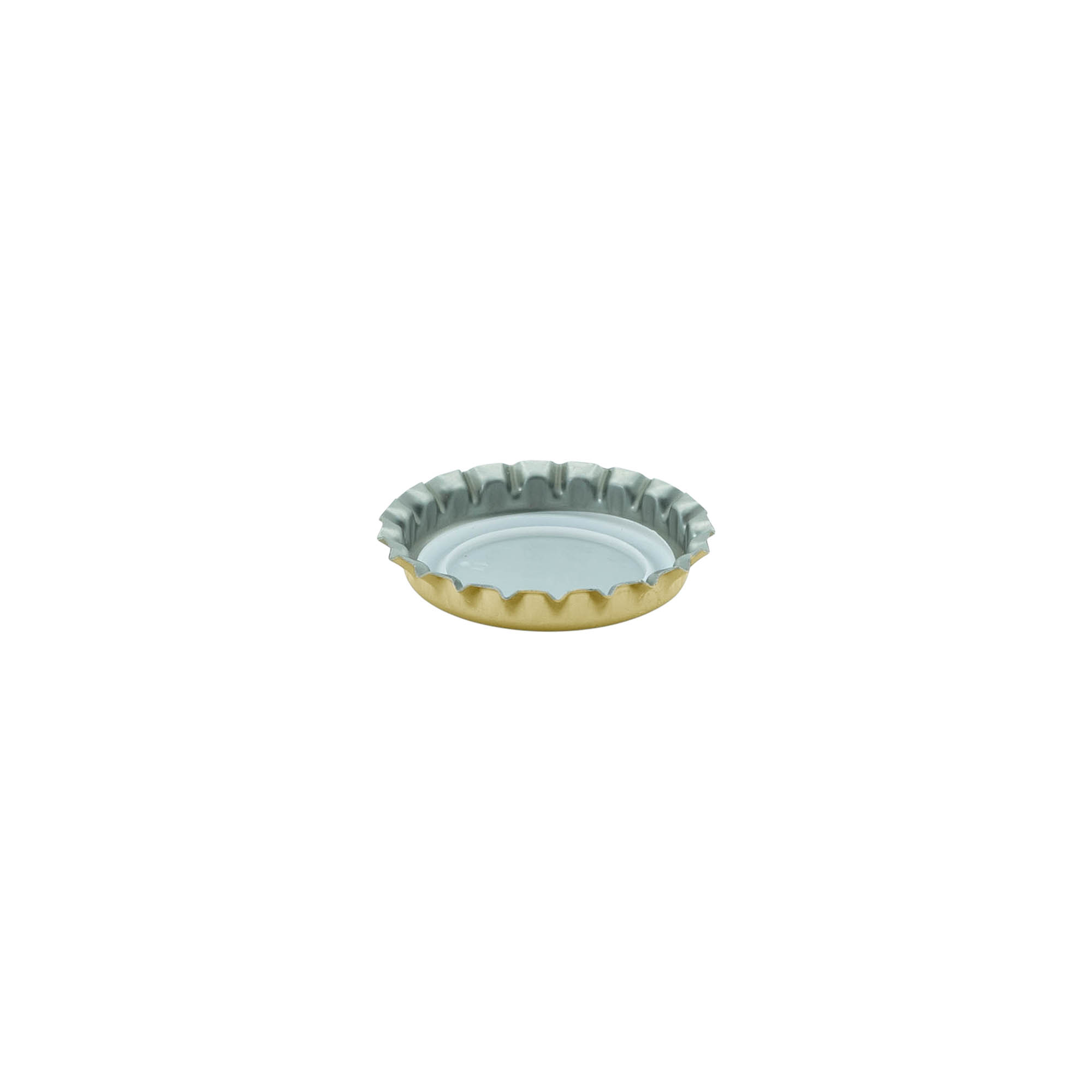 Kroonkurken 26 mm, metaal, goud Kroonkurken 26 mm, metaal, goud