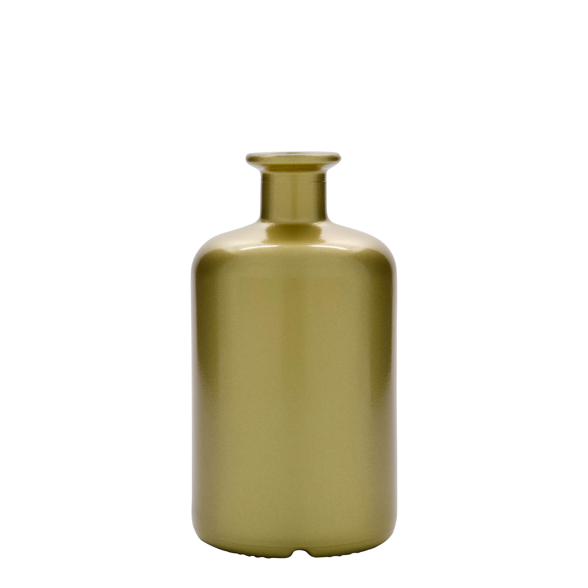 500 ml glazen apothekersfles, goud, opening: kurk 500 ml glazen apothekersfles, goud, opening: kurk
