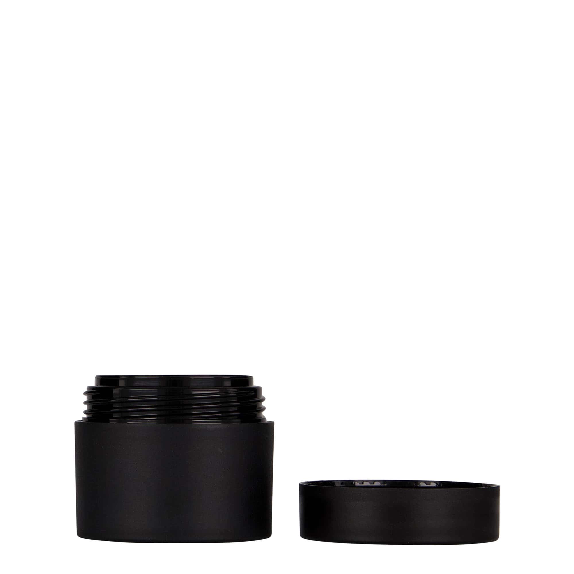 30 ml kunststofpot 'Antonella', PP, zwart, opening: schroefdop