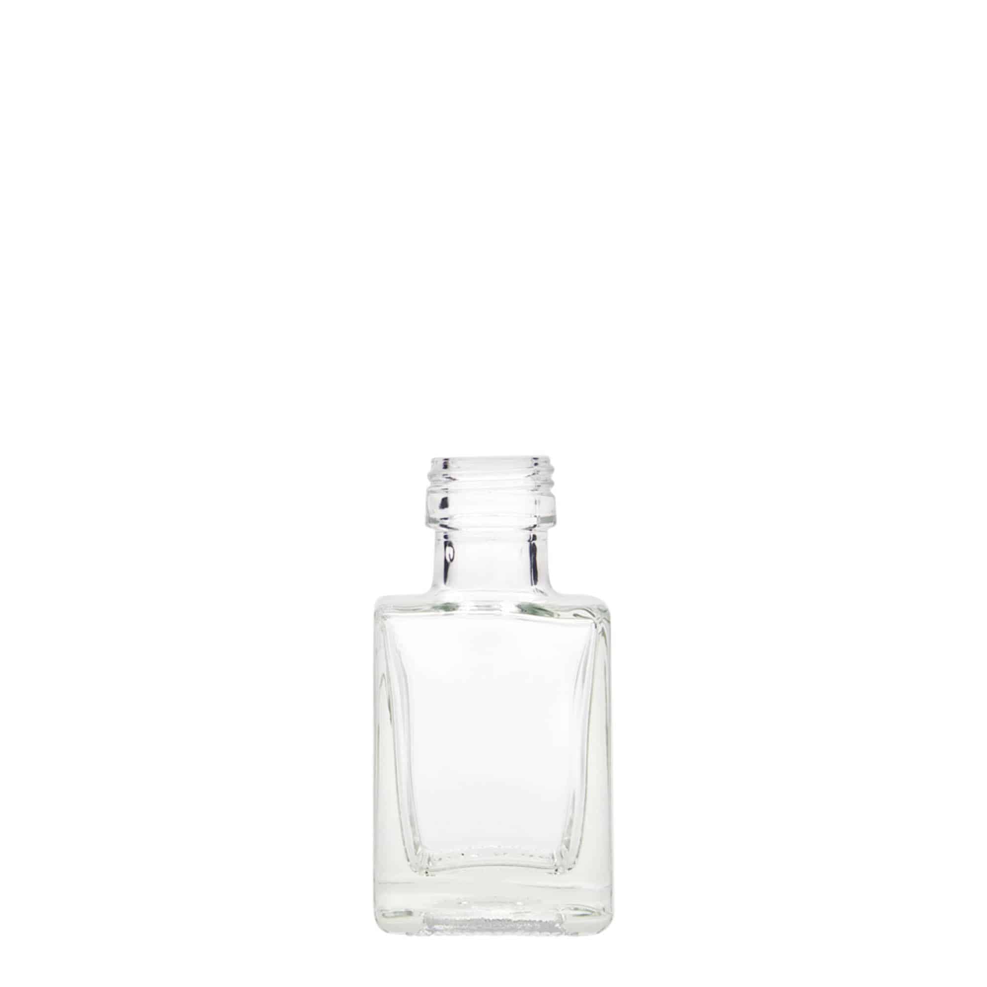50 ml glazen fles 'Cube', vierkant, monding: PP 24
