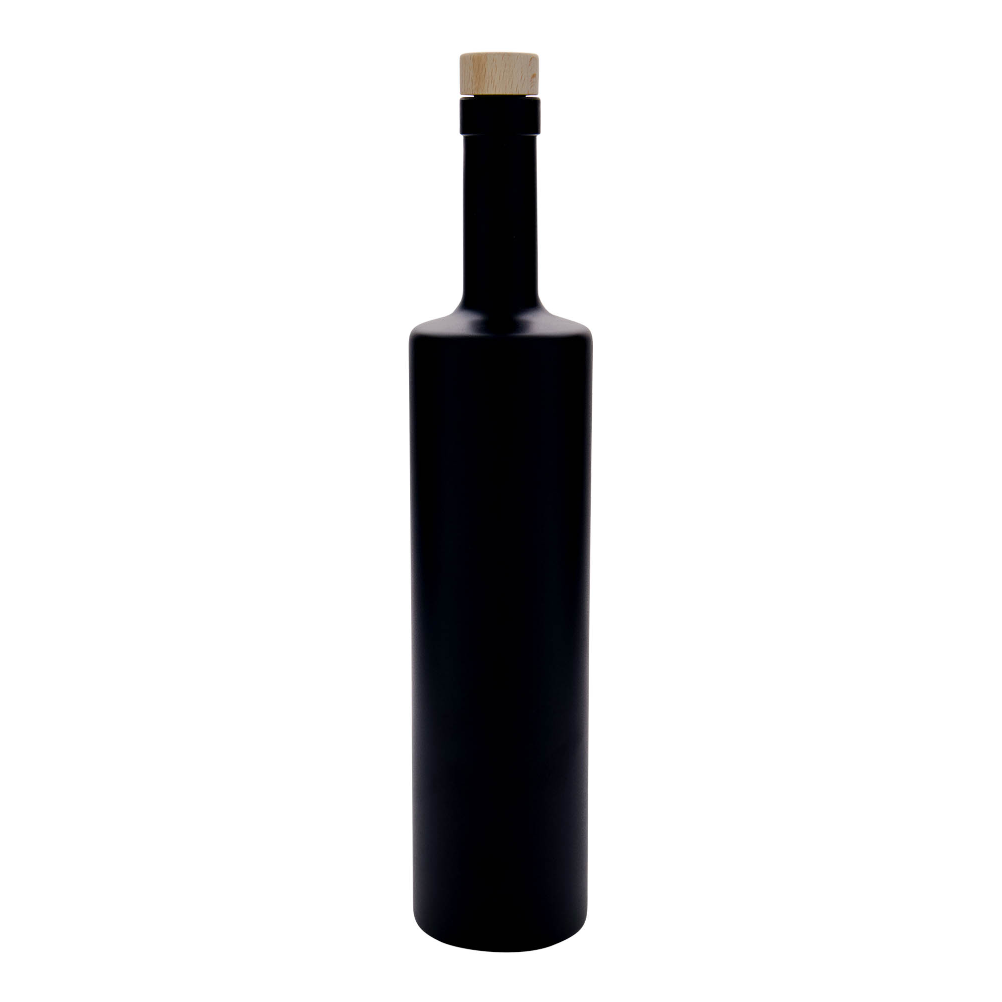 700 ml glazen fles 'Centurio', zwart, opening: kurk