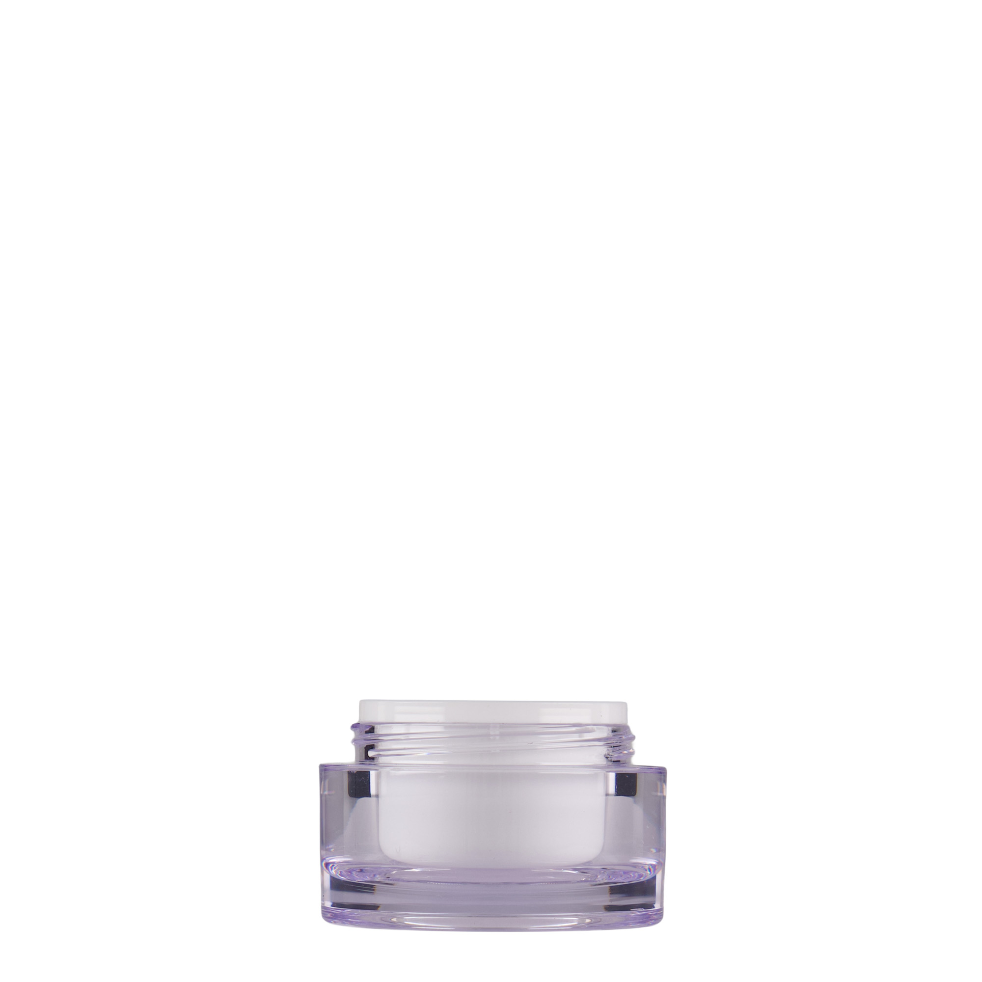 10 ml potje, SAN-kunststof, wit, opening: schroefdop 10 ml potje, SAN-kunststof, wit, opening: schroefdop