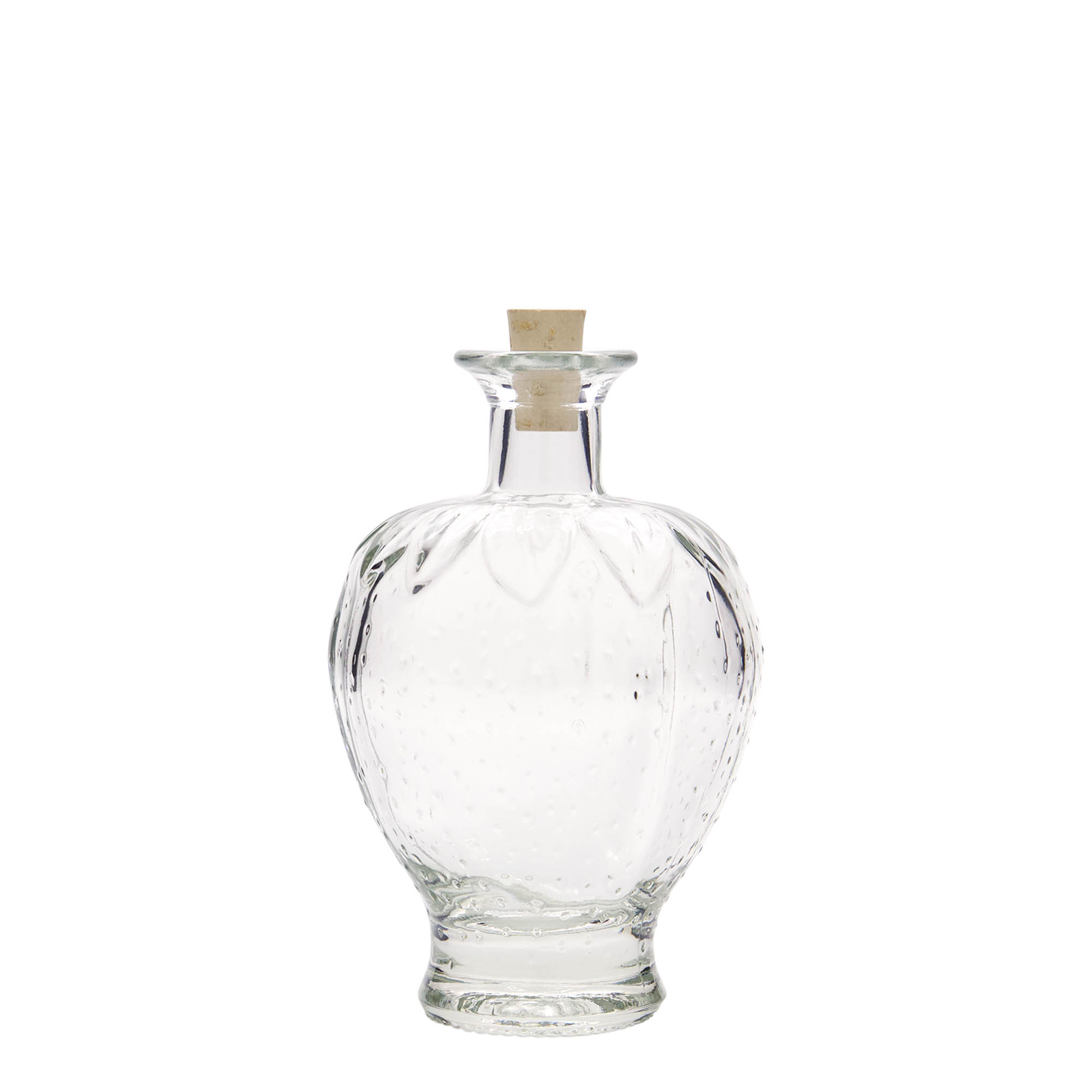 200 ml glazen fles 'Aardbei', opening: kurk 200 ml glazen fles 'Aardbei', opening: kurk