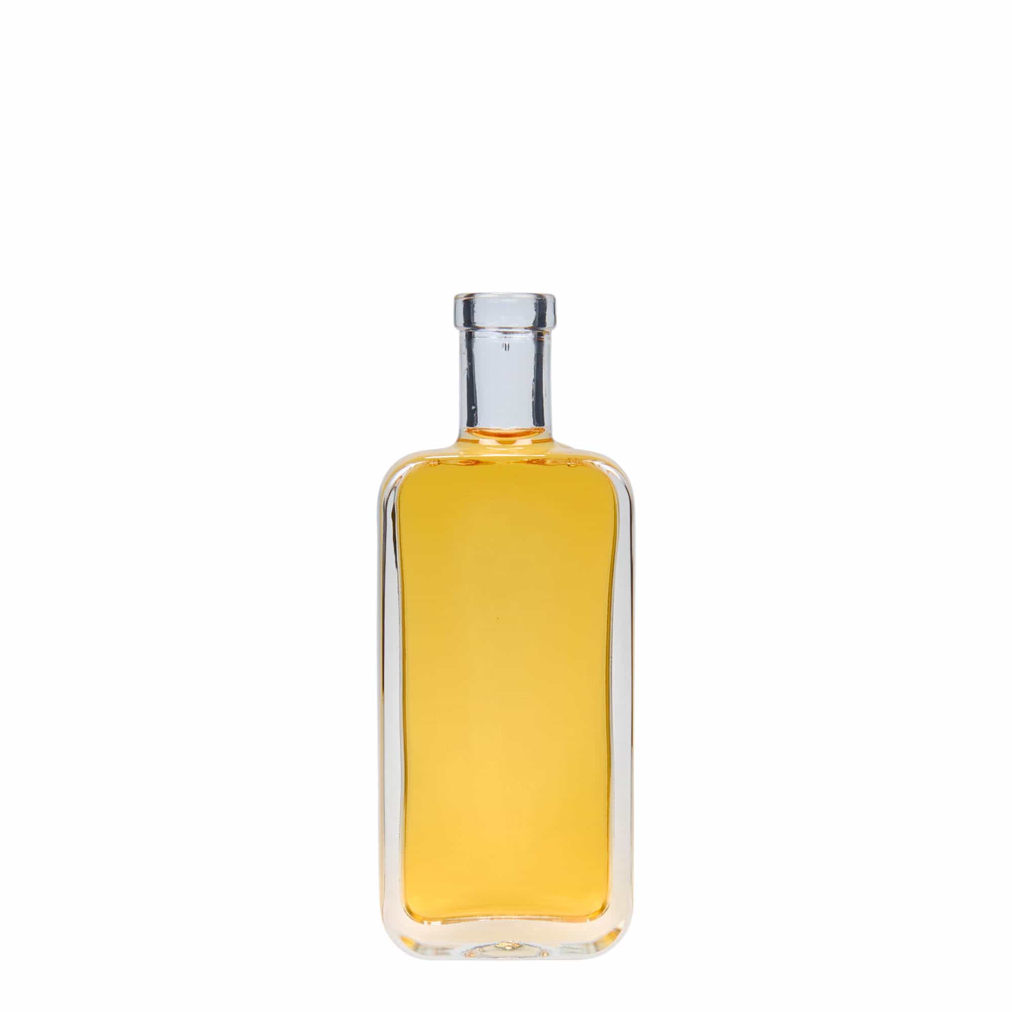100 ml glazen fles 'Nice', rechthoekig, opening: kurk
