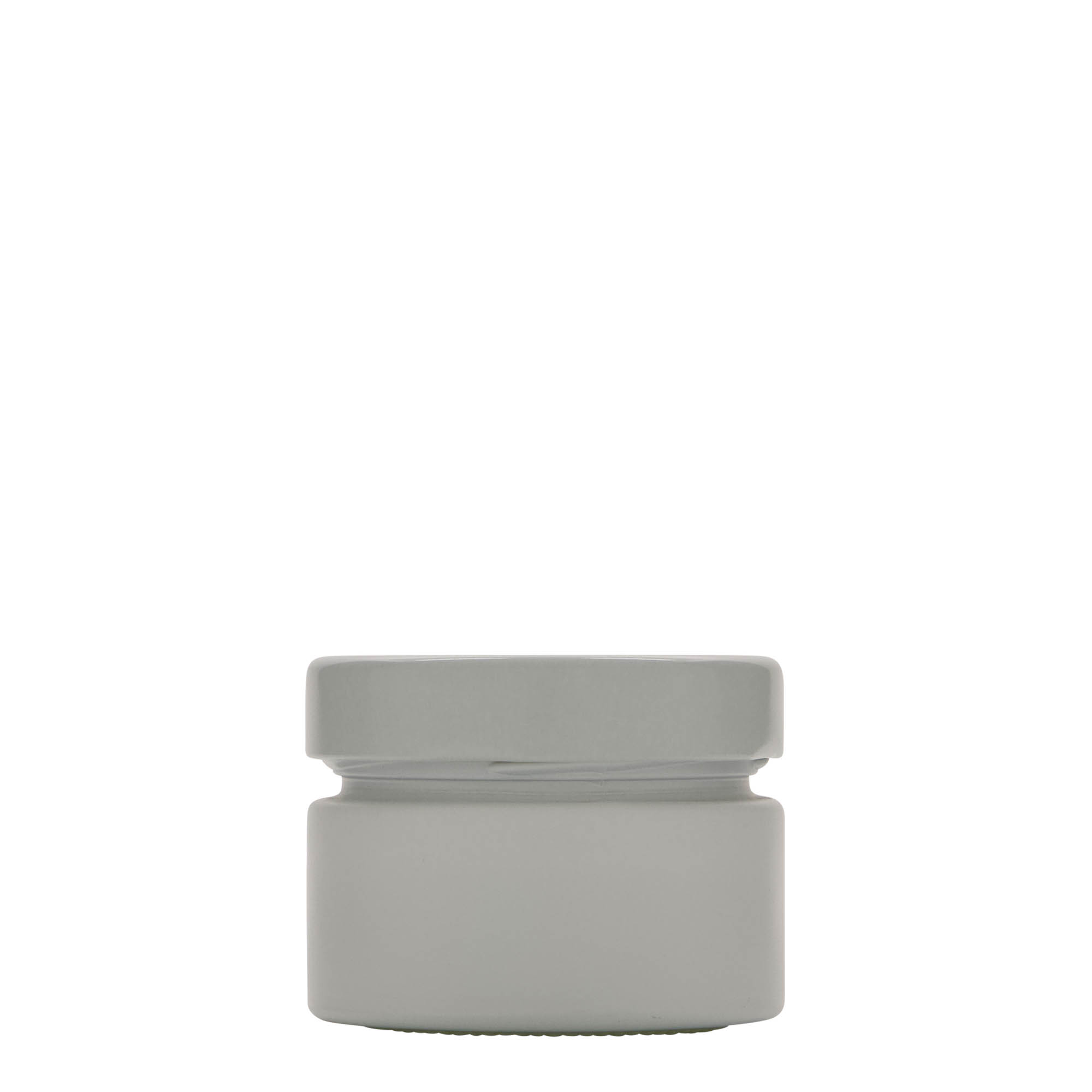 130 ml ronde glas 'Aurora', wit, opening: Deep-Twist-Off (DTO 66)