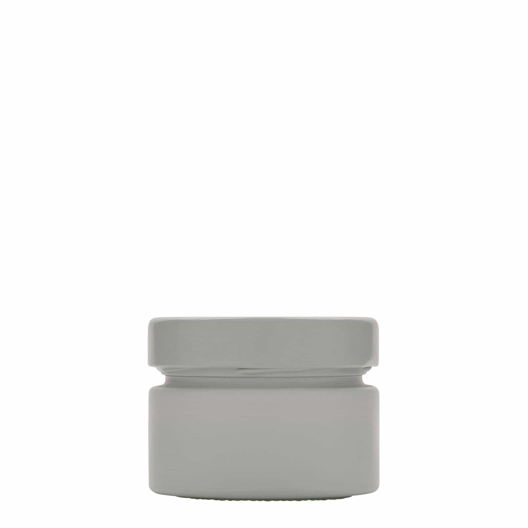 130 ml ronde glas 'Aurora', wit, opening: Deep-Twist-Off (DTO 66)