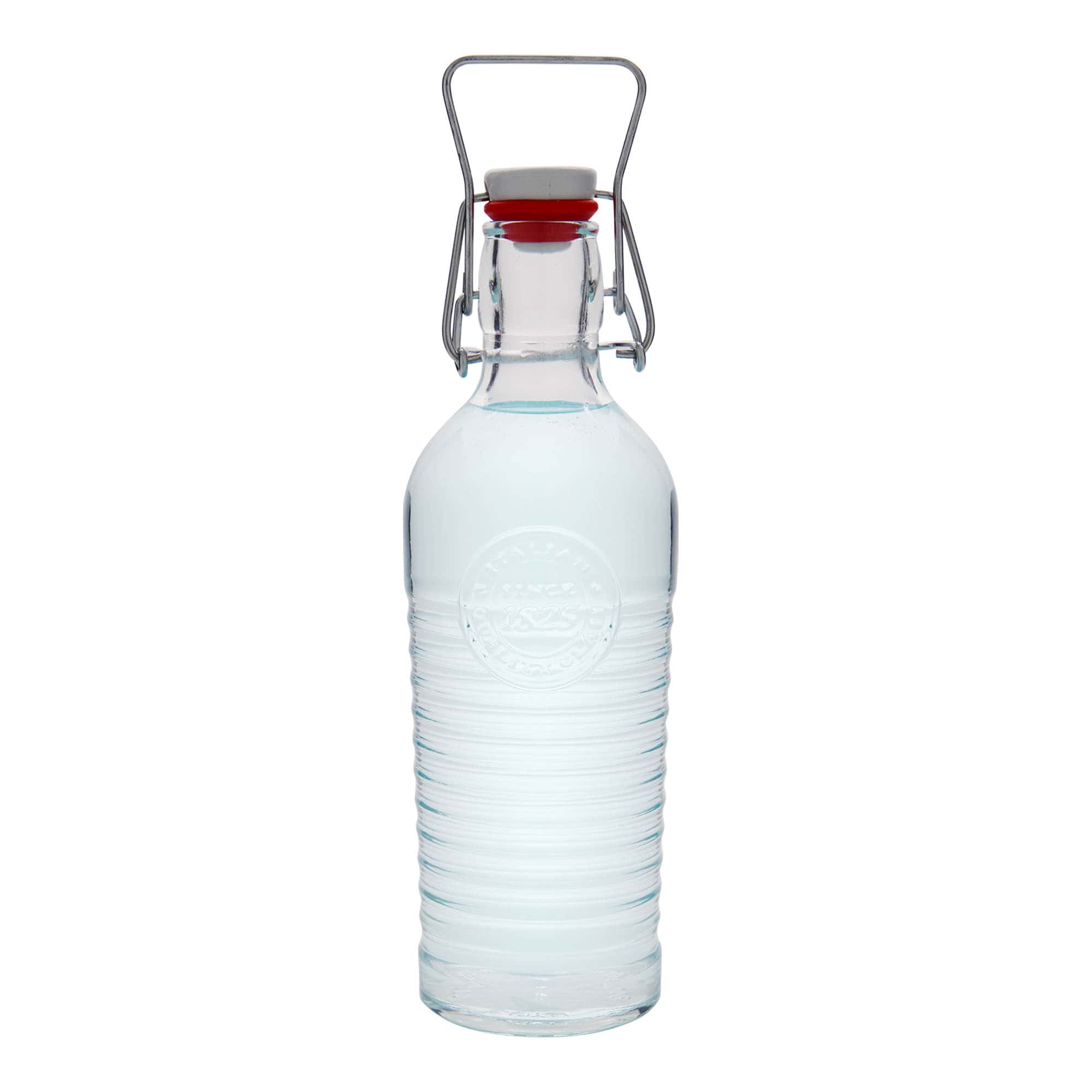 750 ml glazen fles 'Officina 1825', hals: beugelsluiting