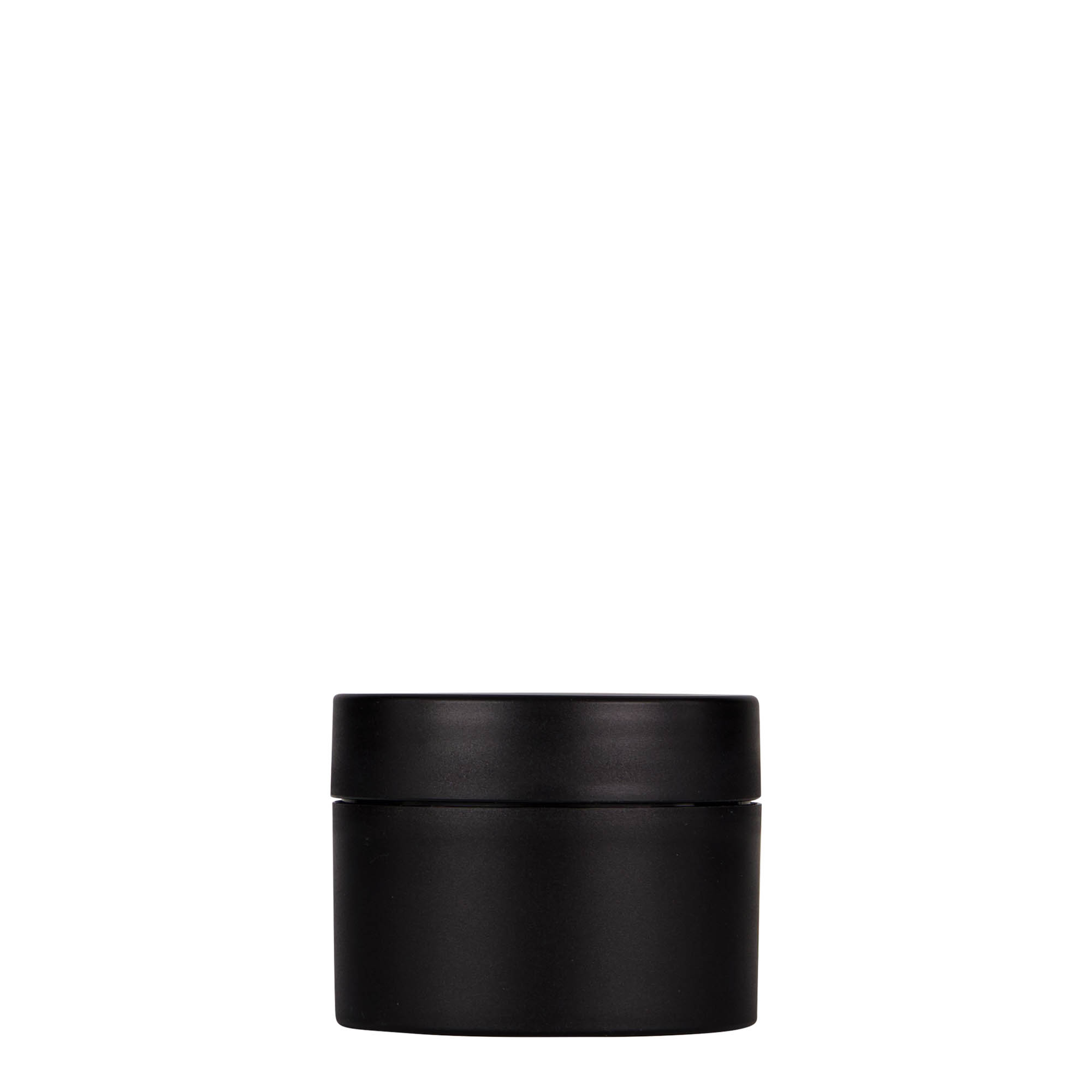 50 ml kunststofpot 'Antonella', PP, zwart, opening: schroefdop