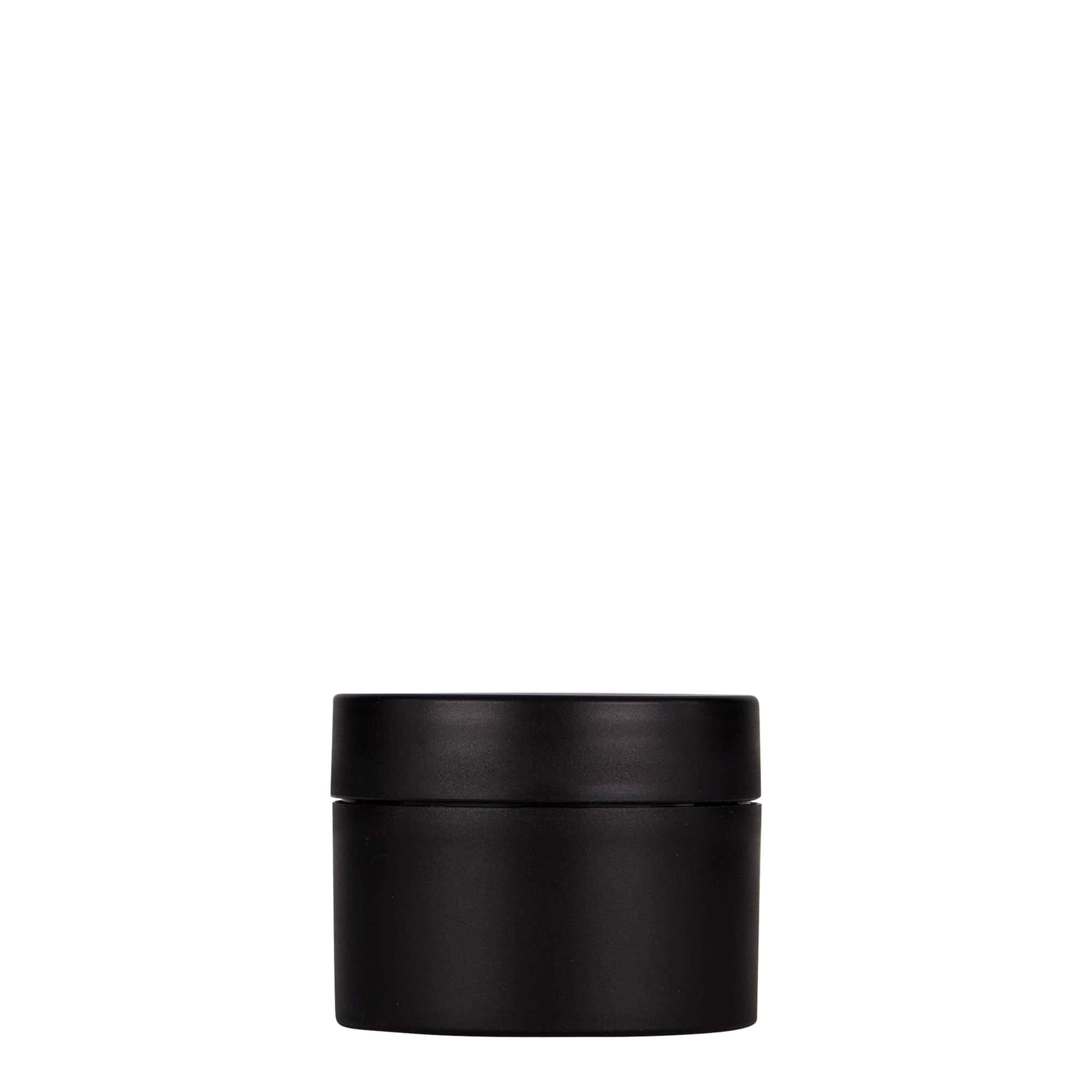 50 ml kunststofpot 'Antonella', PP, zwart, opening: schroefdop