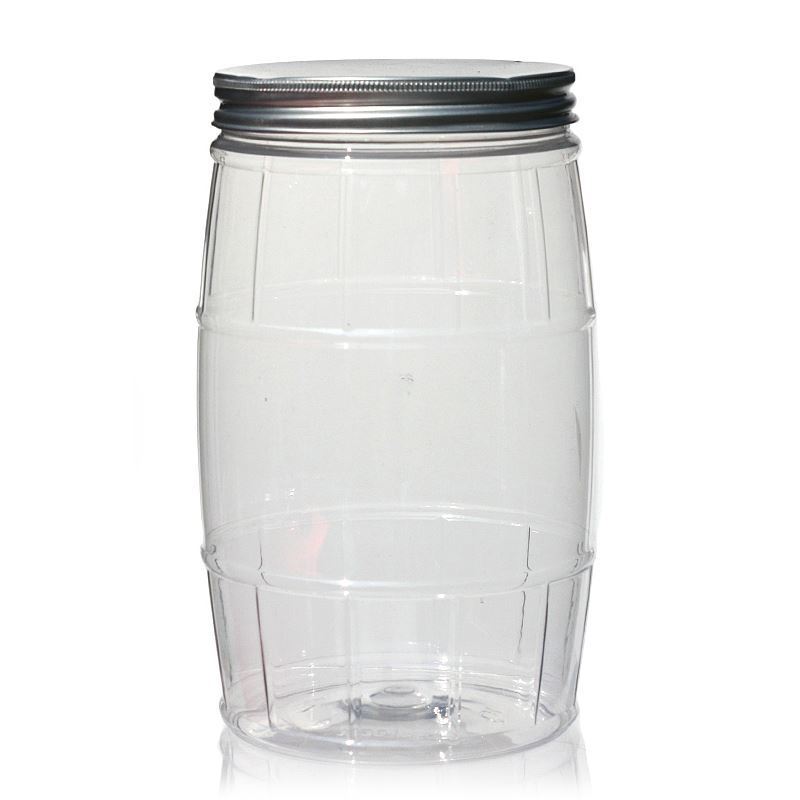 1.500 ml PET-blik 'vat', kunststof, opening: 100/400 1.500 ml PET-blik 'vat', kunststof, opening: 100/400