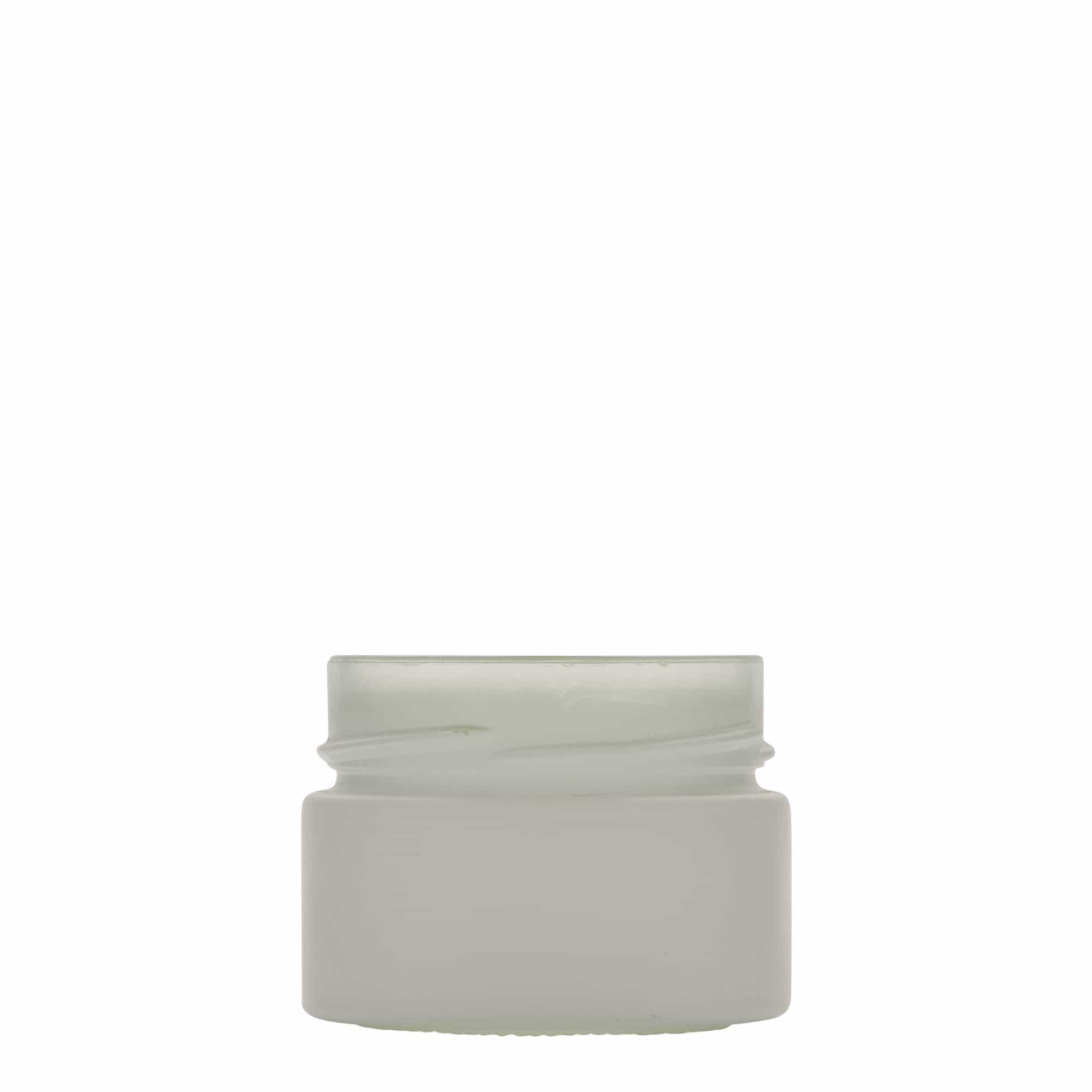 130 ml ronde glas 'Aurora', wit, opening: Deep-Twist-Off (DTO 66)