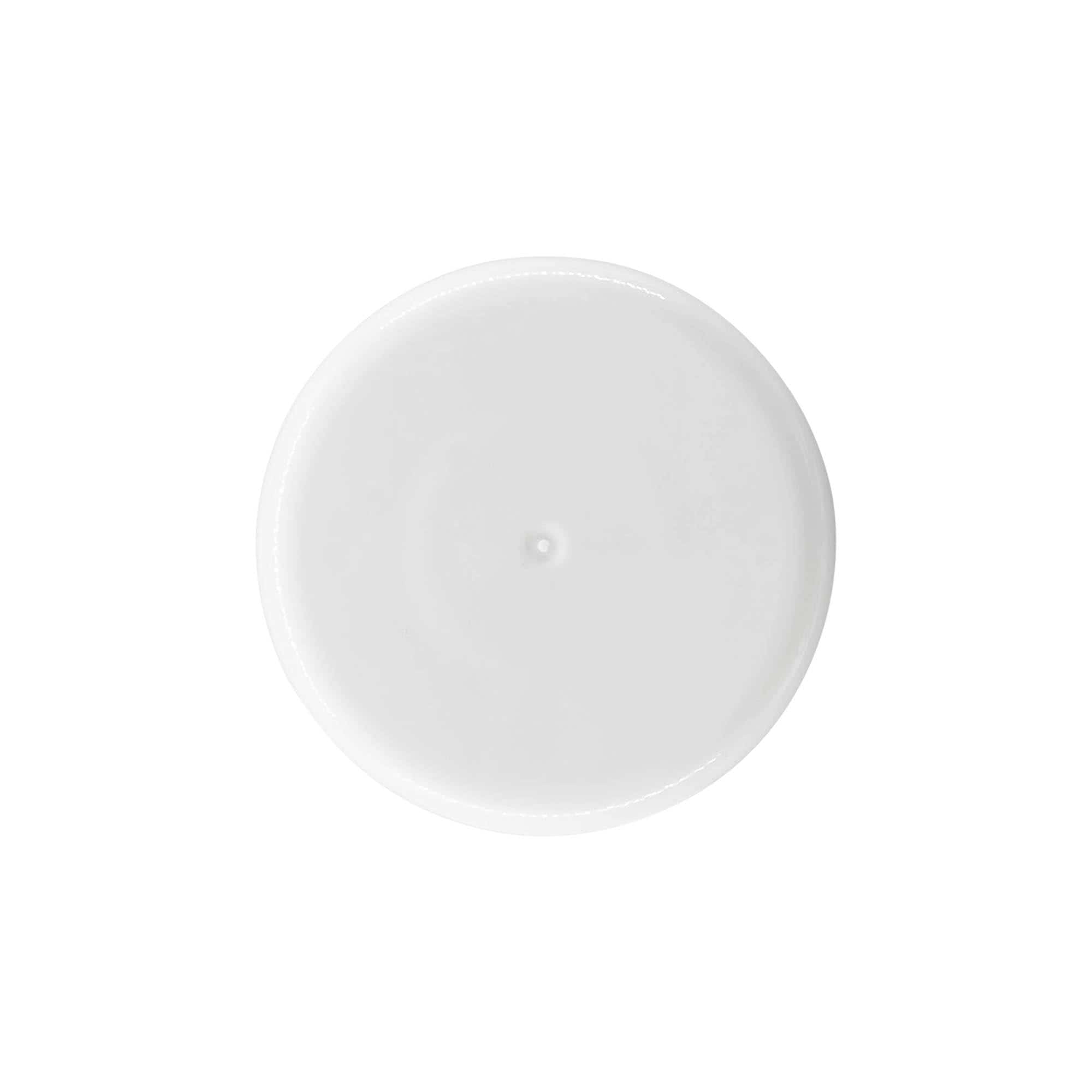 Schroefsluiting ronde fles met doseerdop, PE-kunststof, wit, voor monding: GL 22