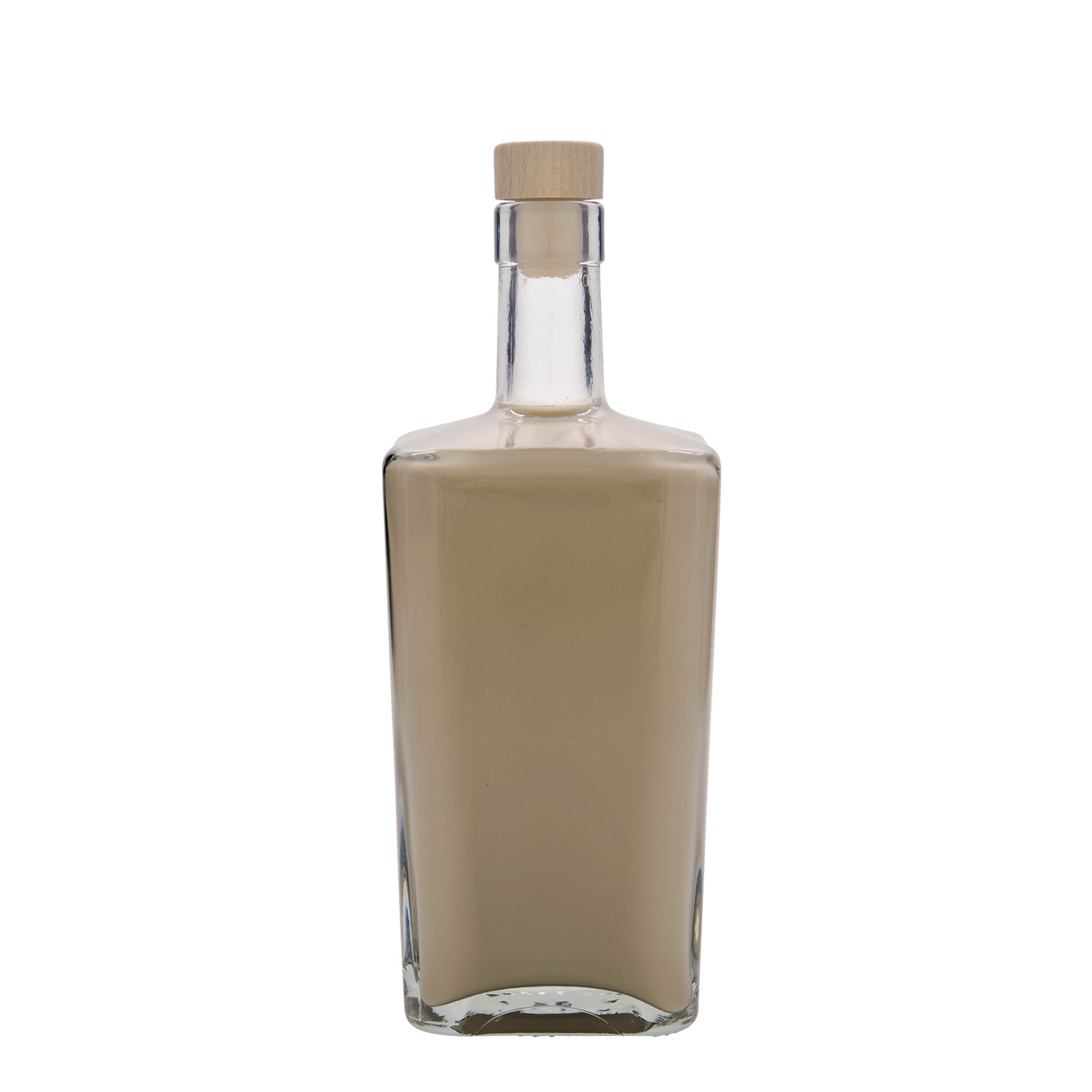 700 ml glazen fles 'Noel', vierkant, opening: kurk 700 ml glazen fles 'Noel', vierkant, opening: kurk