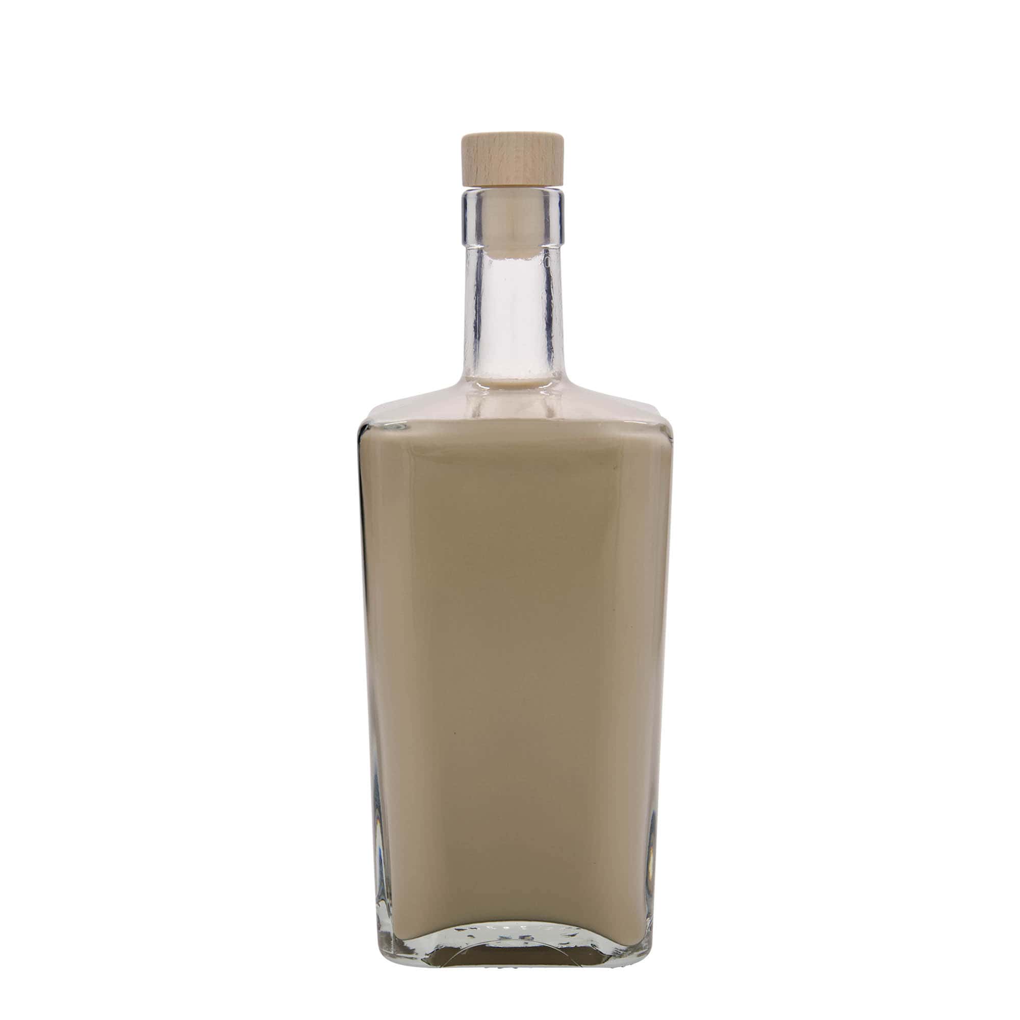 700 ml glazen fles 'Noel', vierkant, opening: kurk