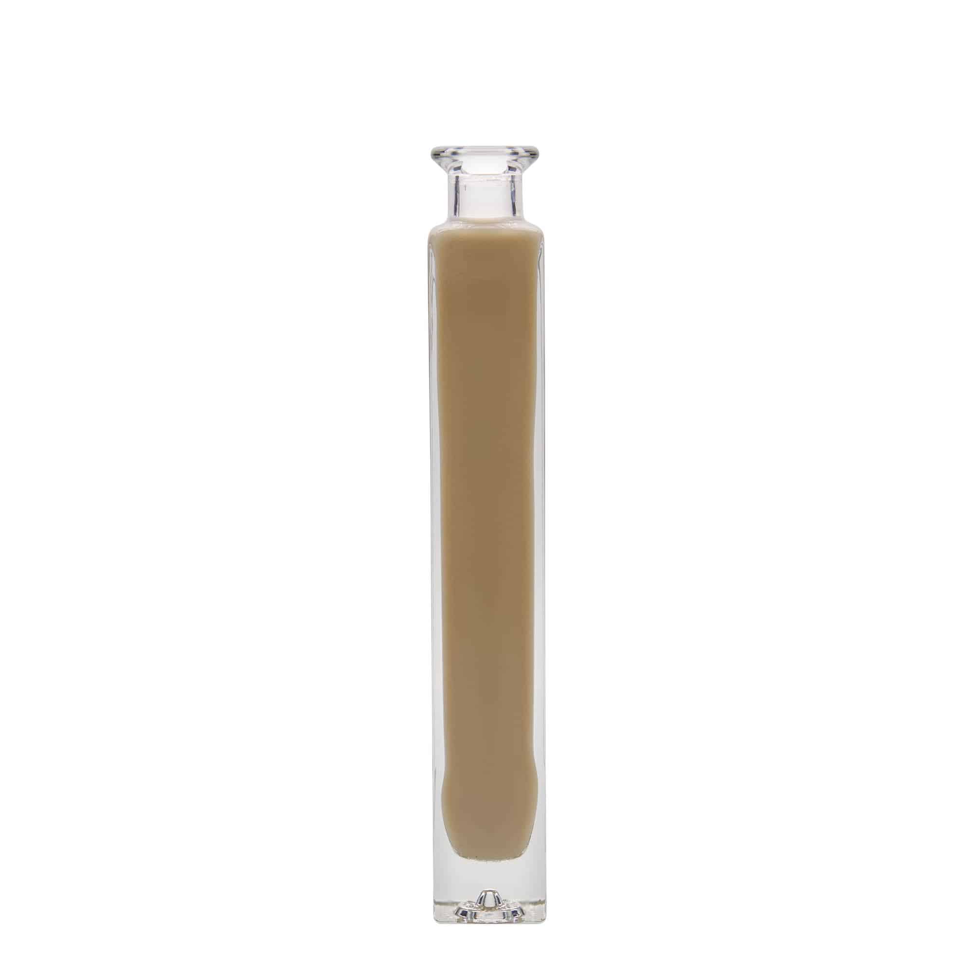 200 ml glazen fles 'Tommy', vierkant, hals: kurk