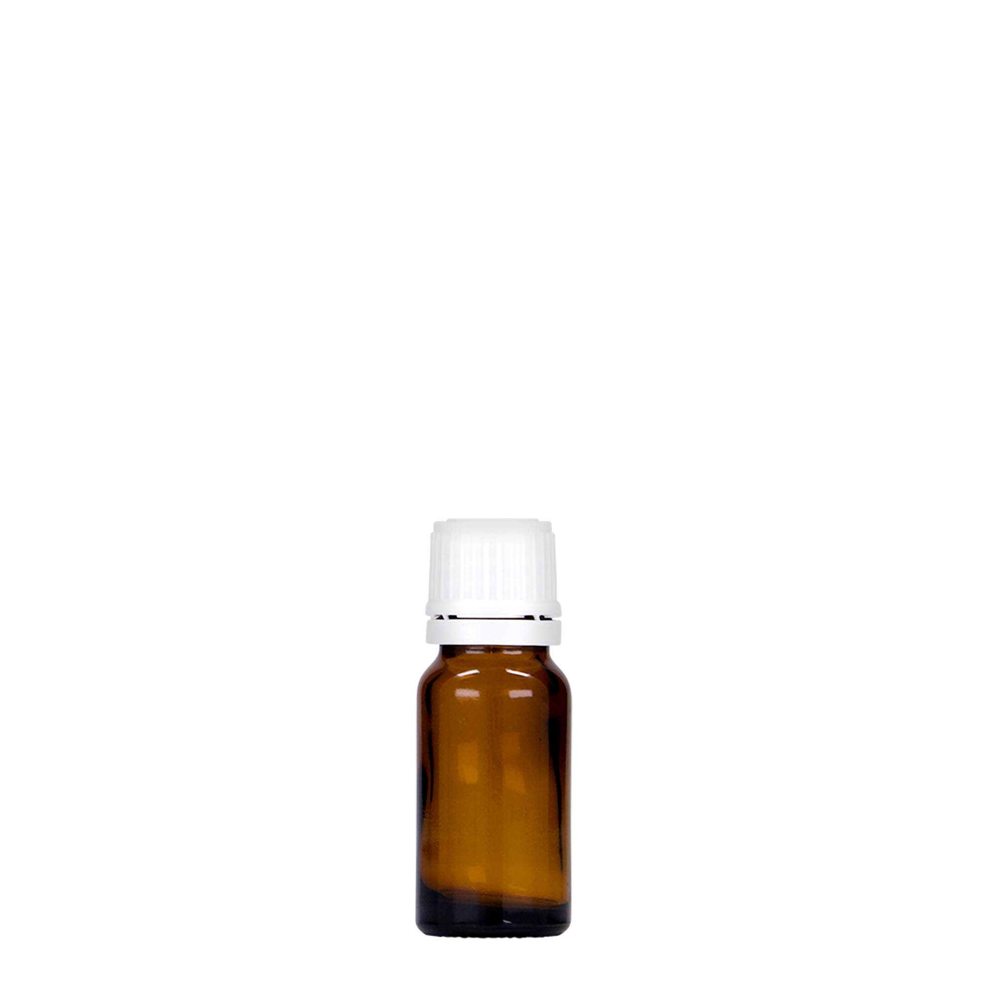10 ml medicijnflesje, glas, bruin, opening: DIN 18
