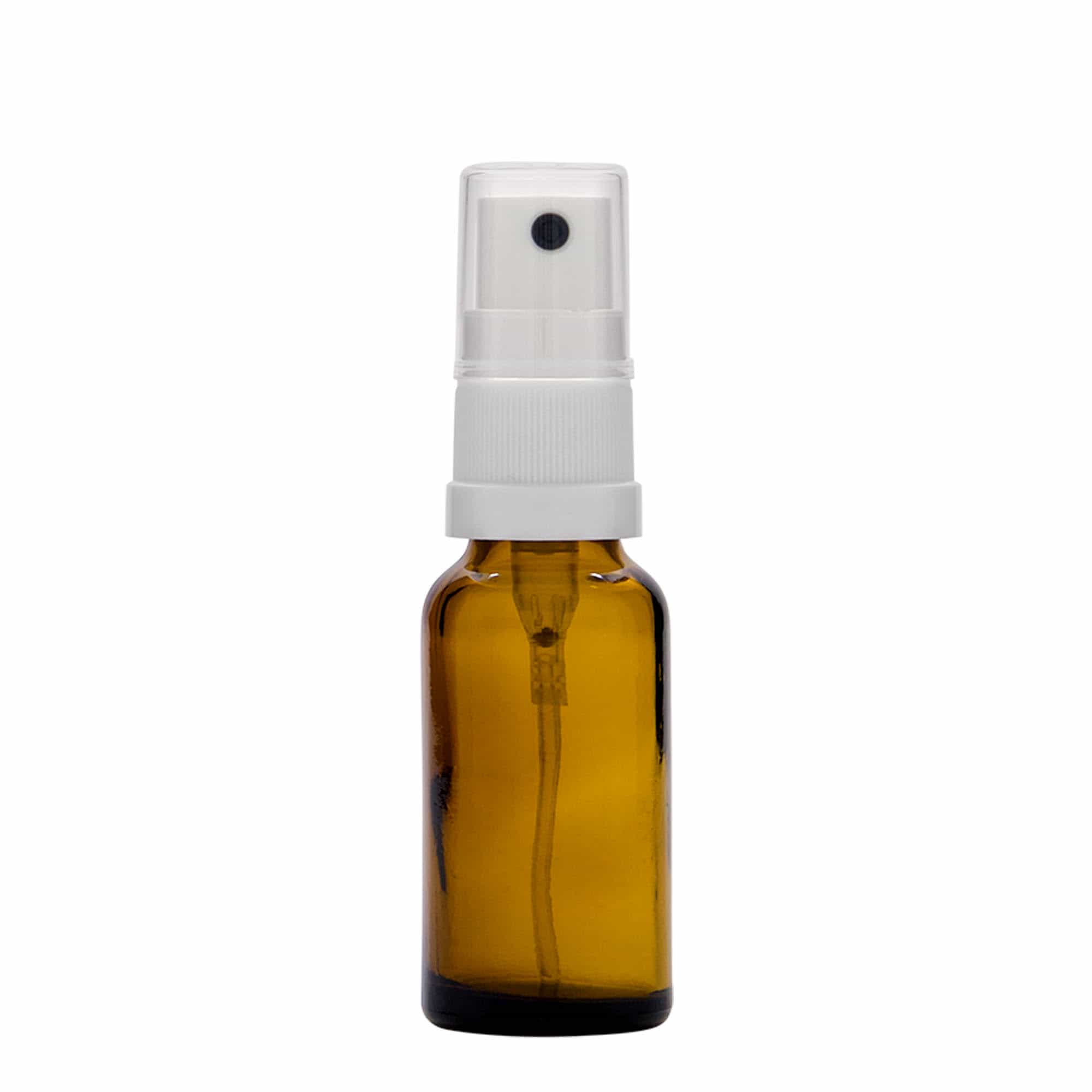 20 ml spuitflesje medicijn, glas, bruin, opening: DIN 18