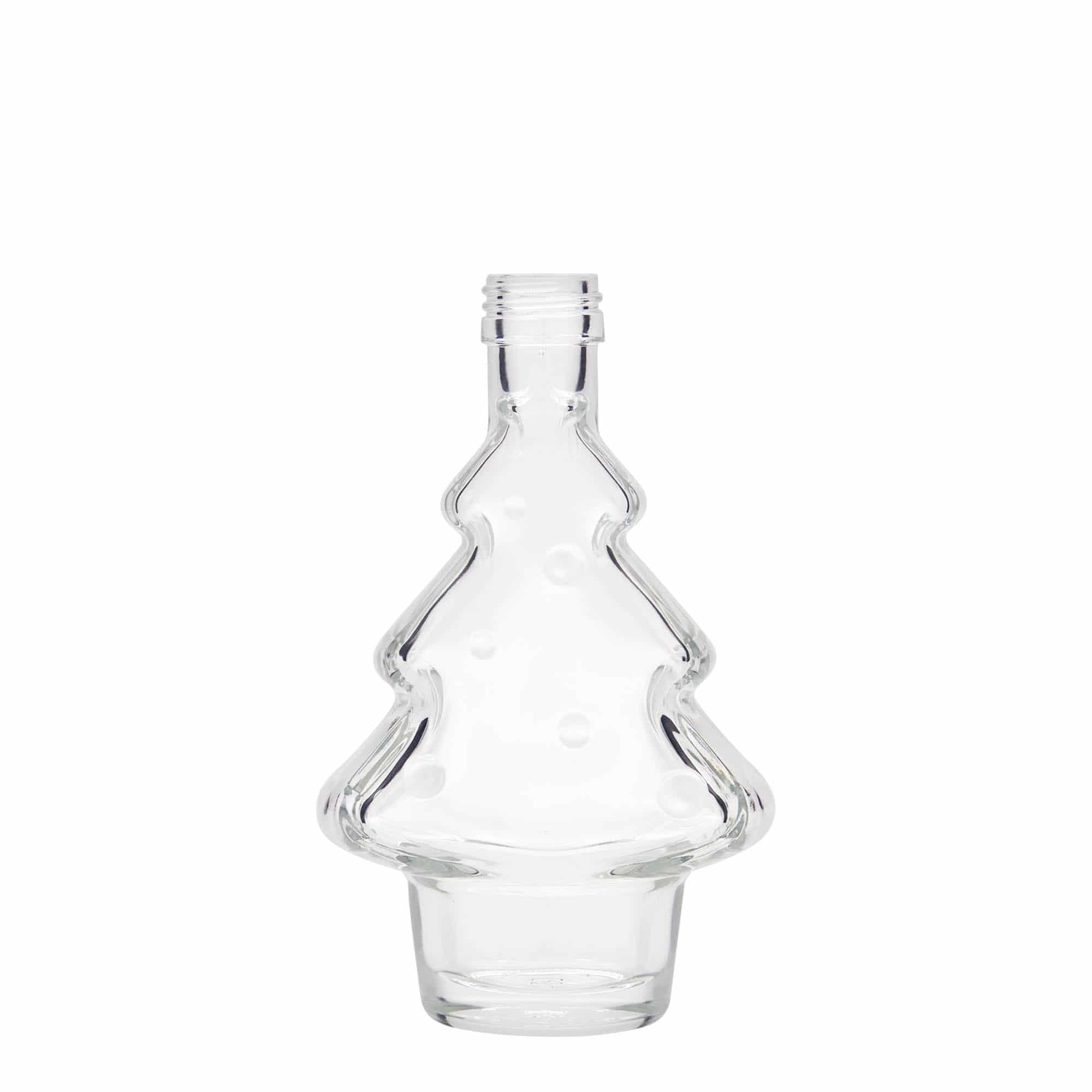 Glazen fles 'Dennenboom', 200 ml, monding: PP 28 Glazen fles 'Dennenboom', 200 ml, monding: PP 28