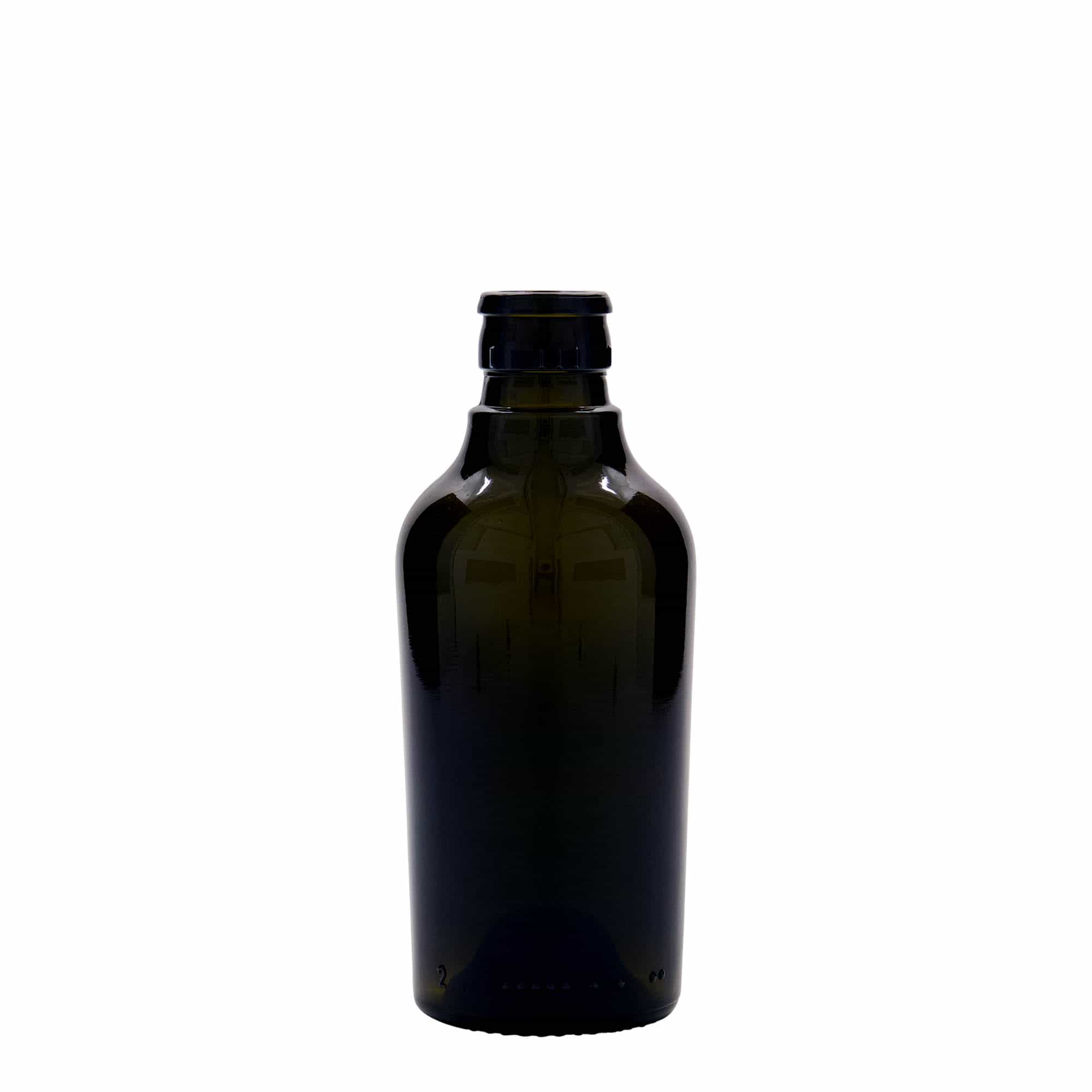 Azijn-/oliefles 'Oleum', 250 ml, glas, antiekgroen, monding: DOP