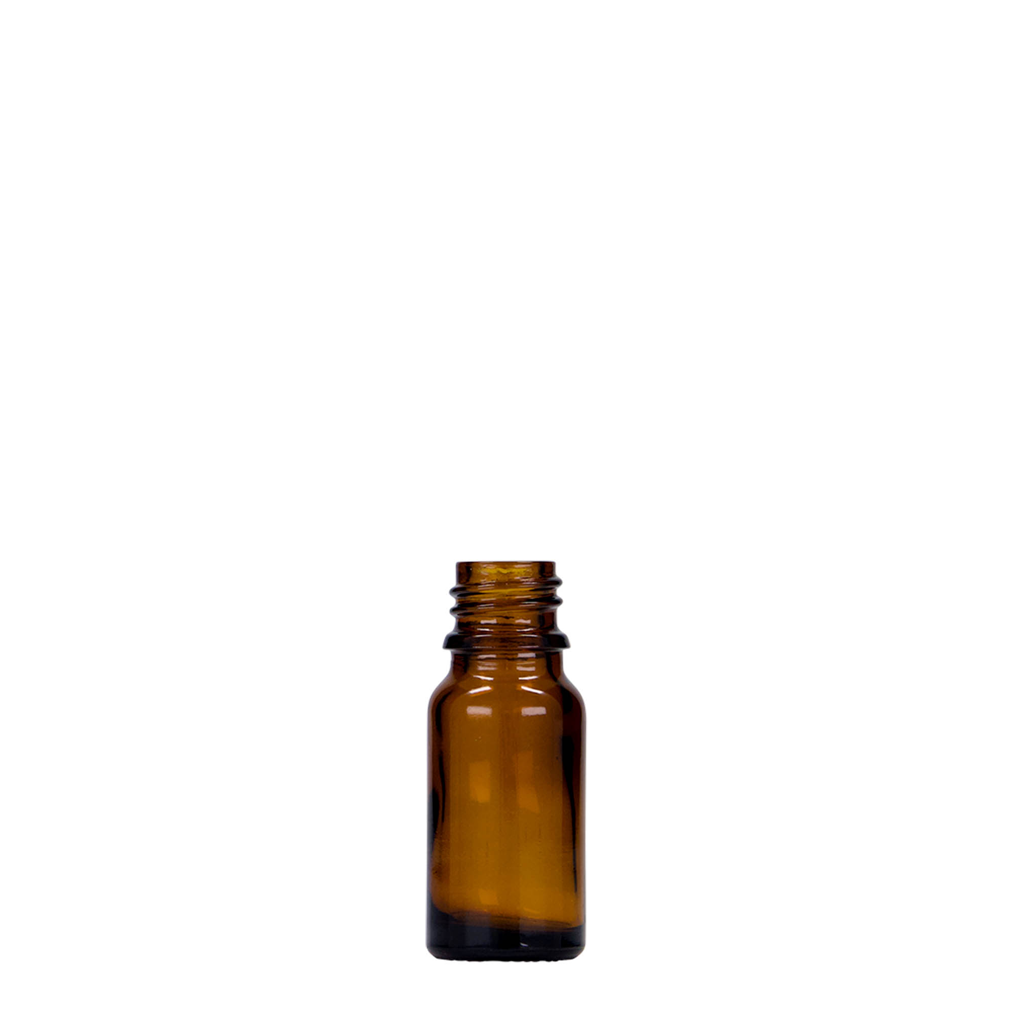 10 ml medicijnflesje, glas, bruin, opening: DIN 18