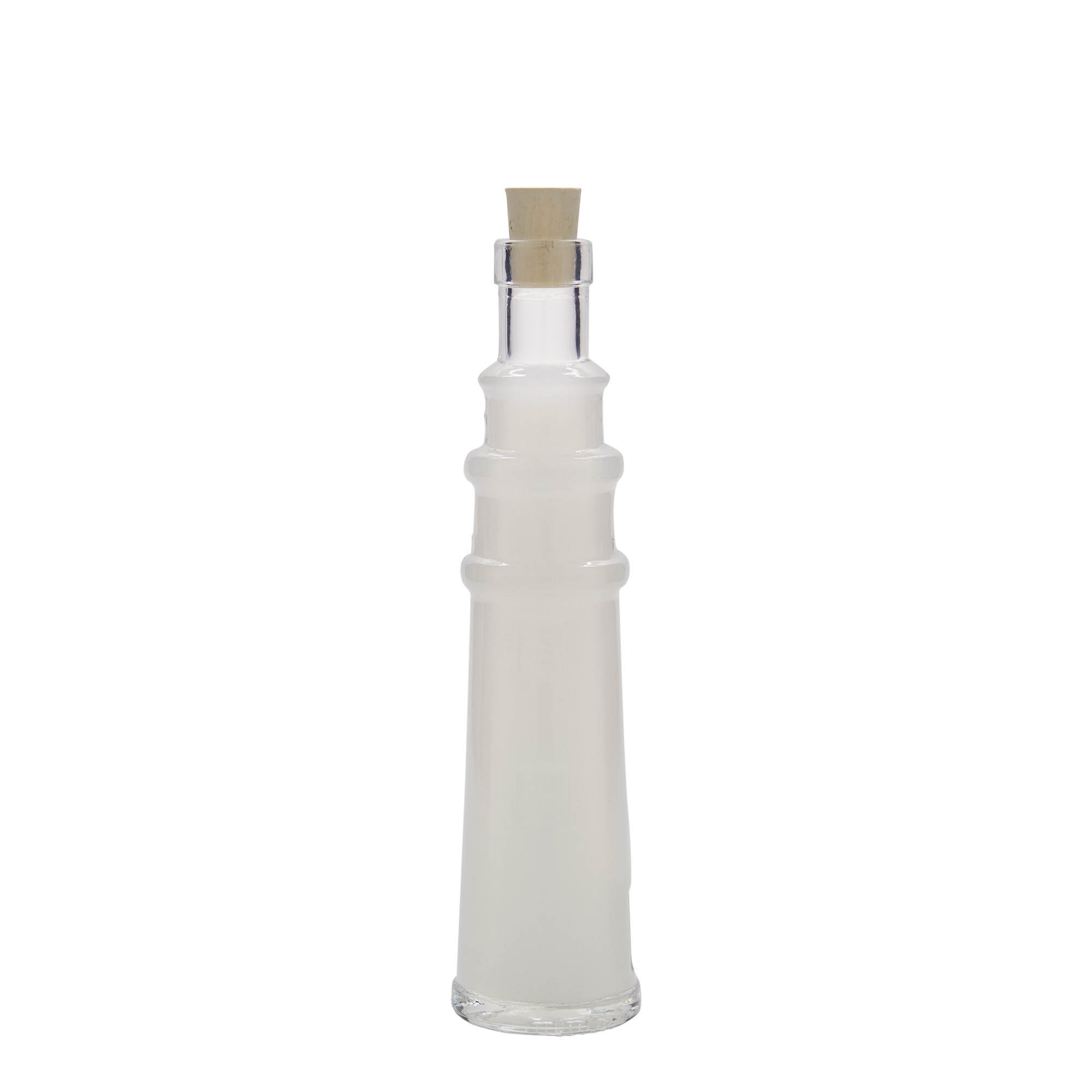 100 ml glazen fles 'Leuchtturm', opening: kurk 100 ml glazen fles 'Leuchtturm', opening: kurk