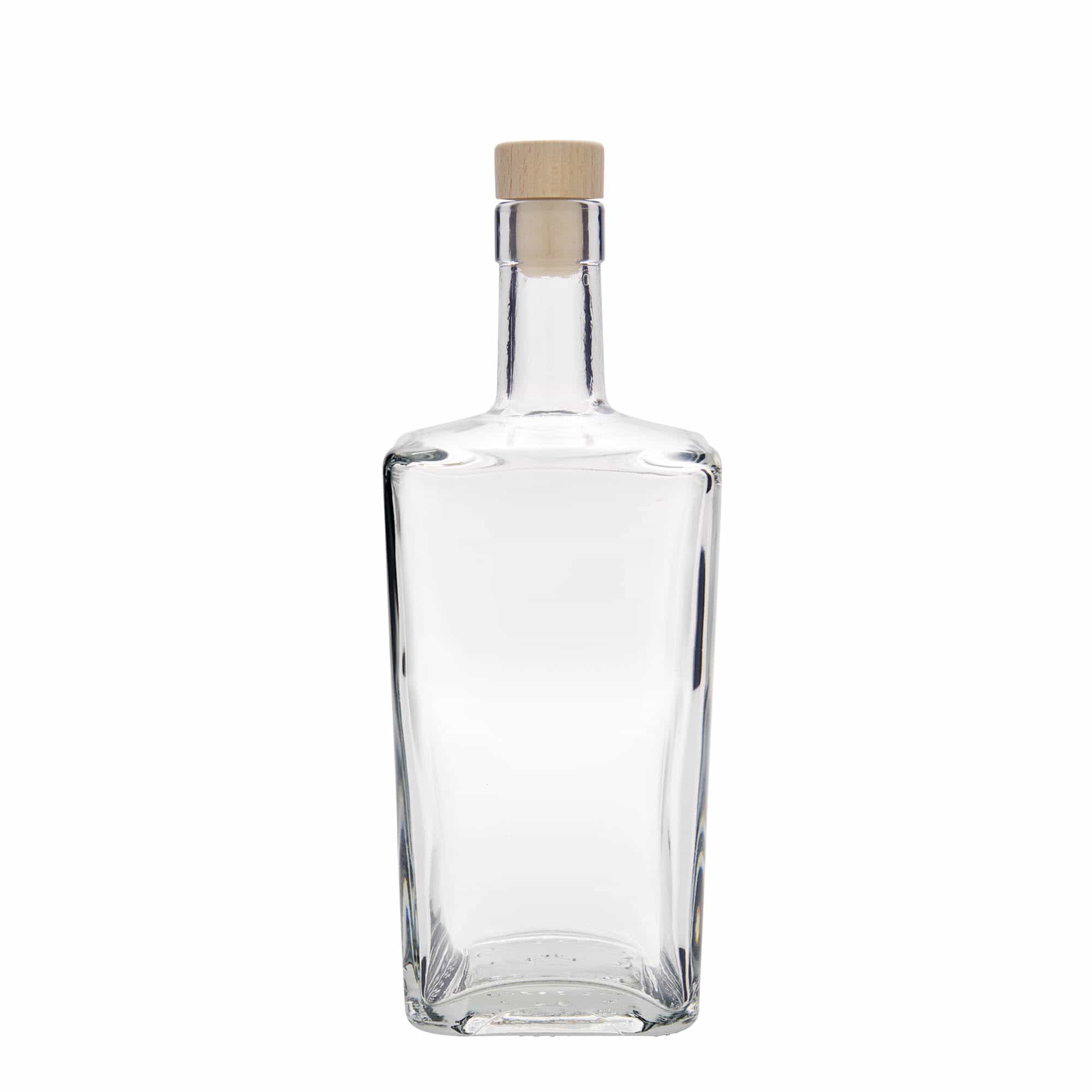 700 ml glazen fles 'Noel', vierkant, opening: kurk