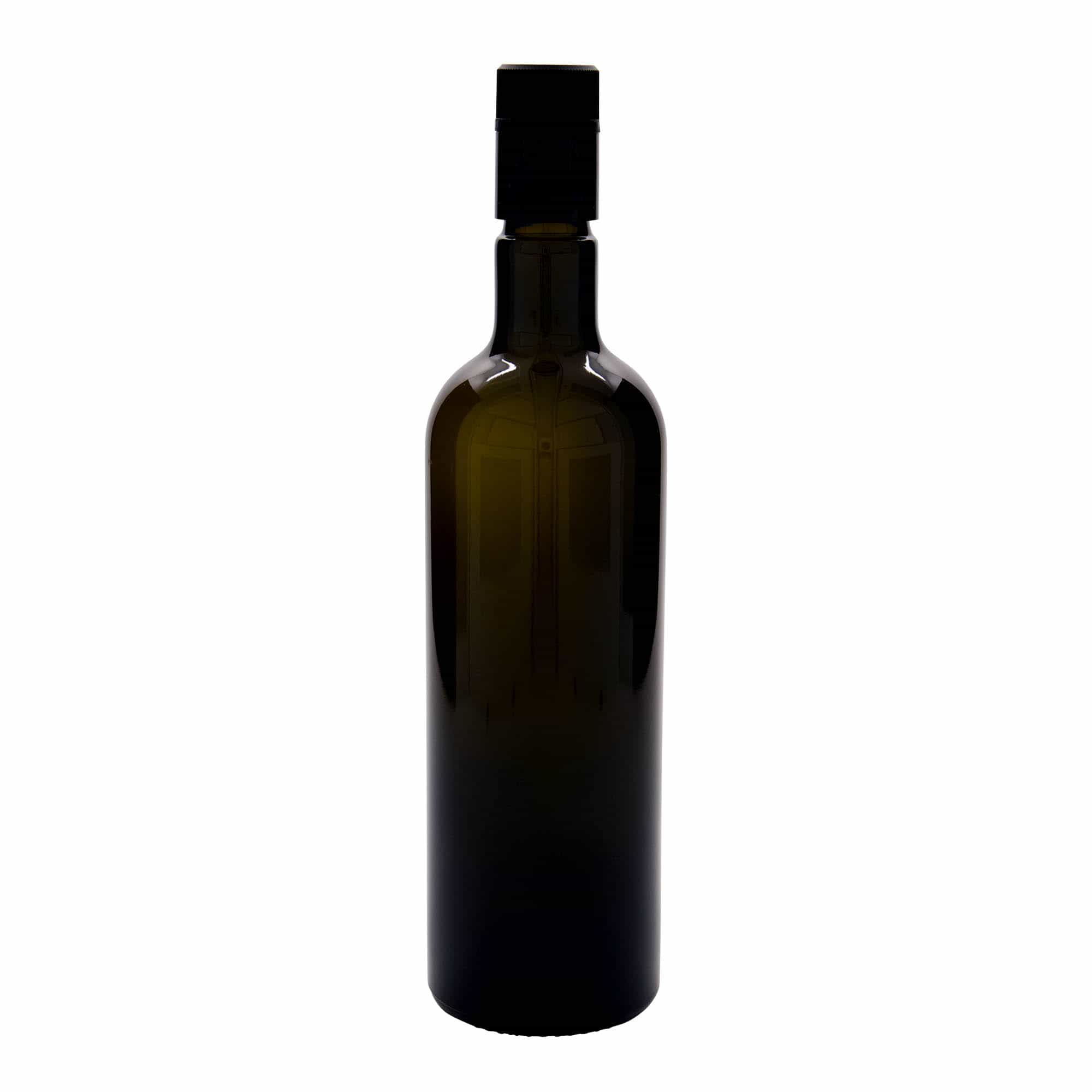 750 ml azijn-/oliefles 'Willy New', glas, antiekgroen, hals: DOP