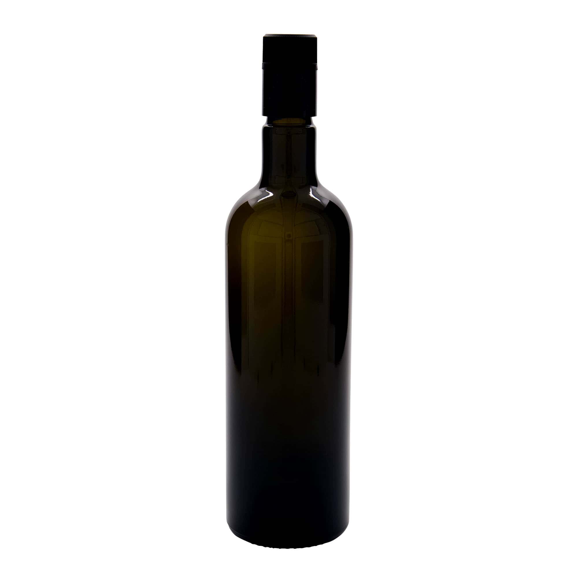 750 ml azijn-/oliefles 'Willy New', glas, antiekgroen, hals: DOP