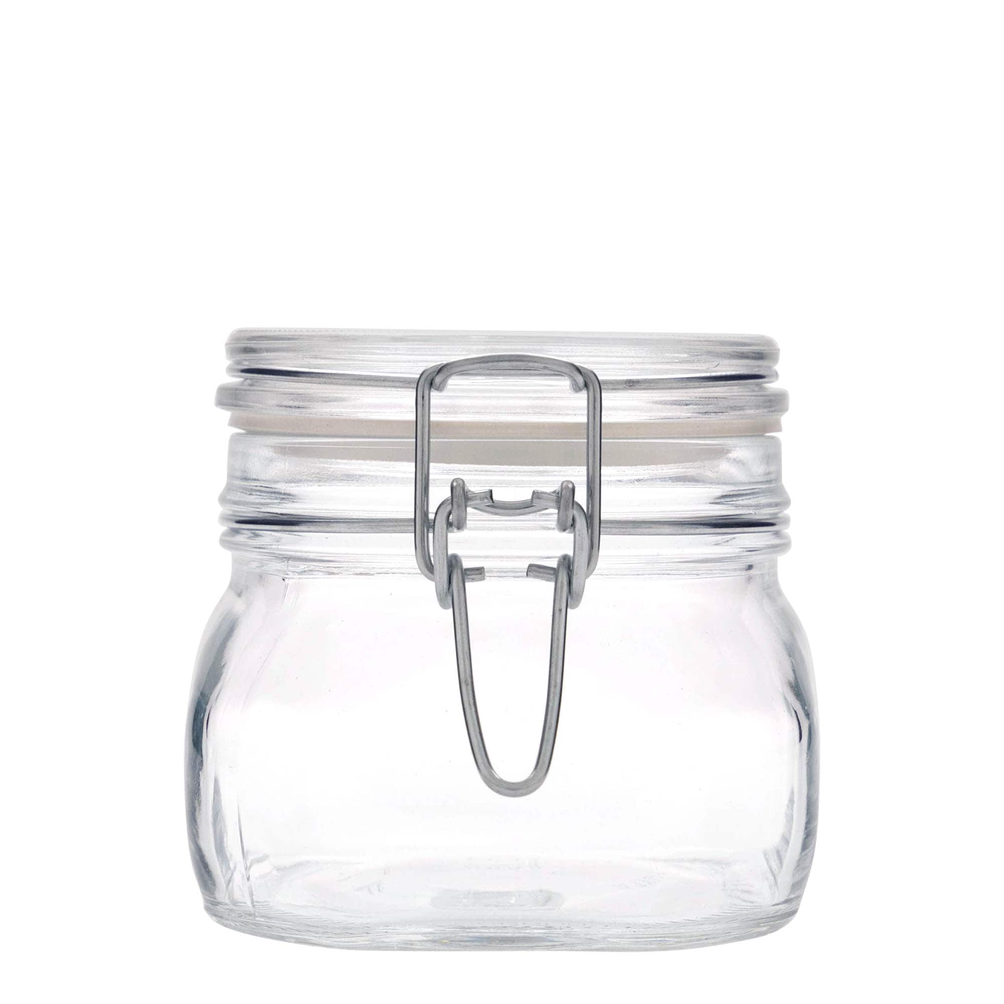 500 ml Drahtbügelglas 'Fido', vierkant, opening: draaisluiting met beugel