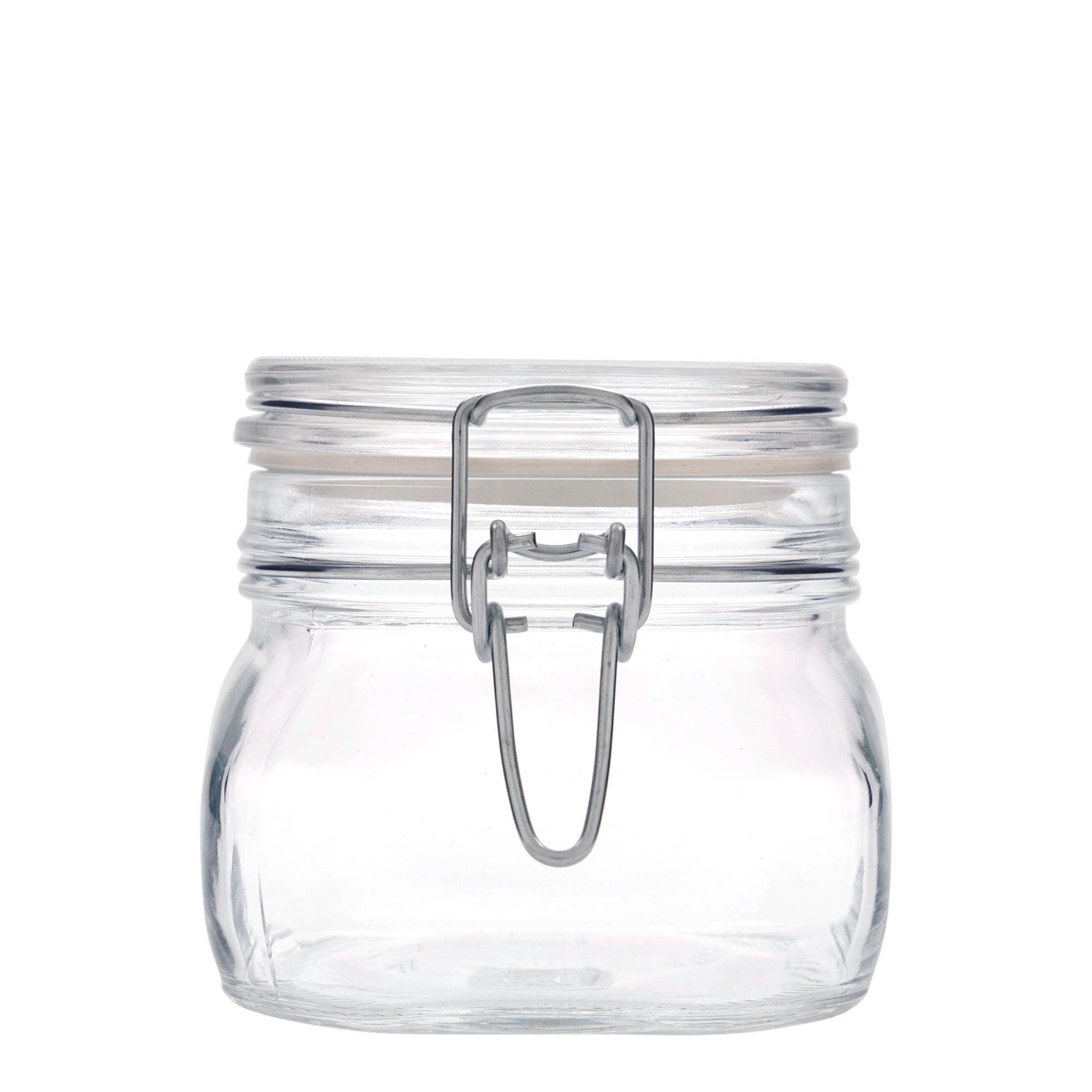 500 ml Drahtbügelglas 'Fido', vierkant, opening: draaisluiting met beugel