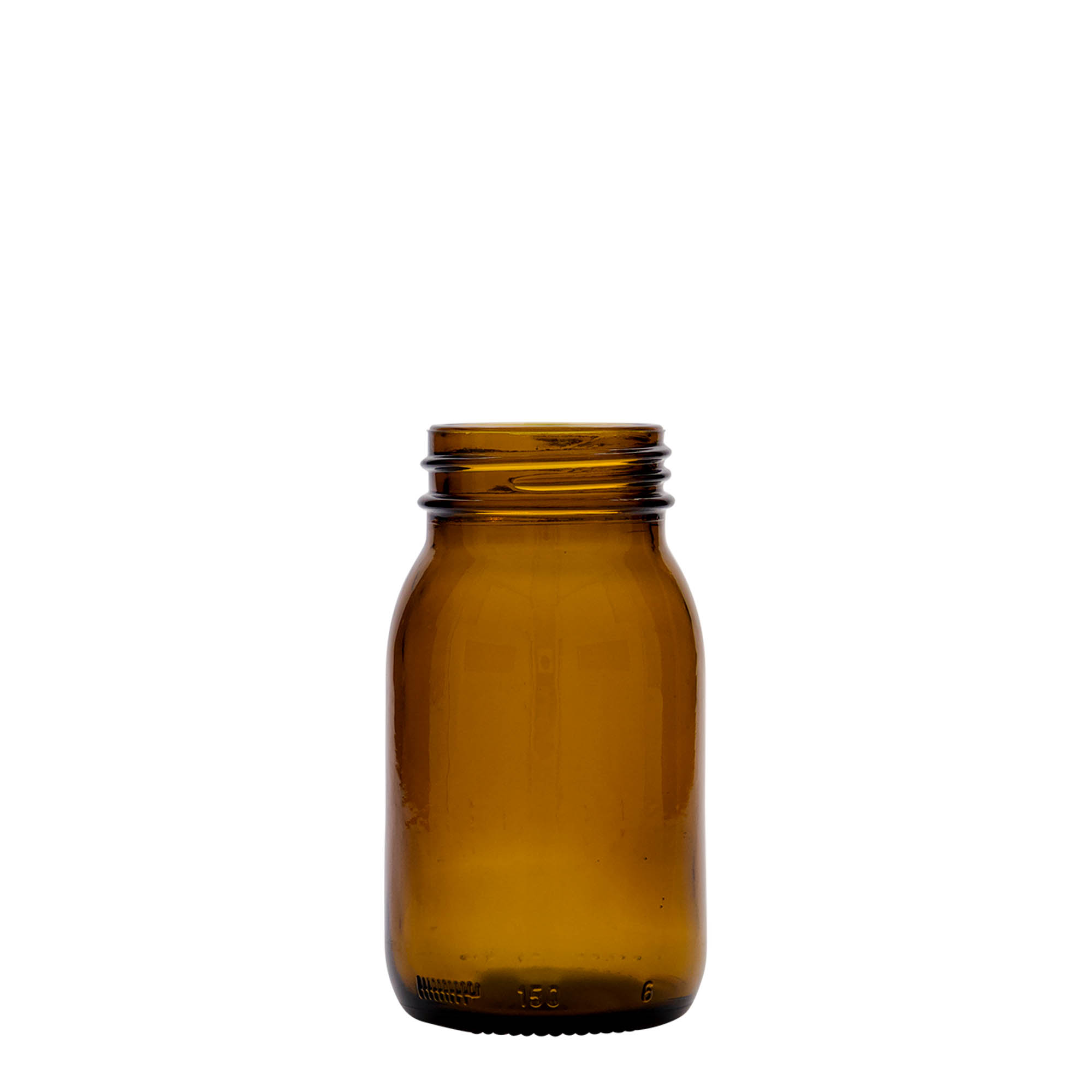 150 ml wijdehalsglas, bruin, opening: DIN 45