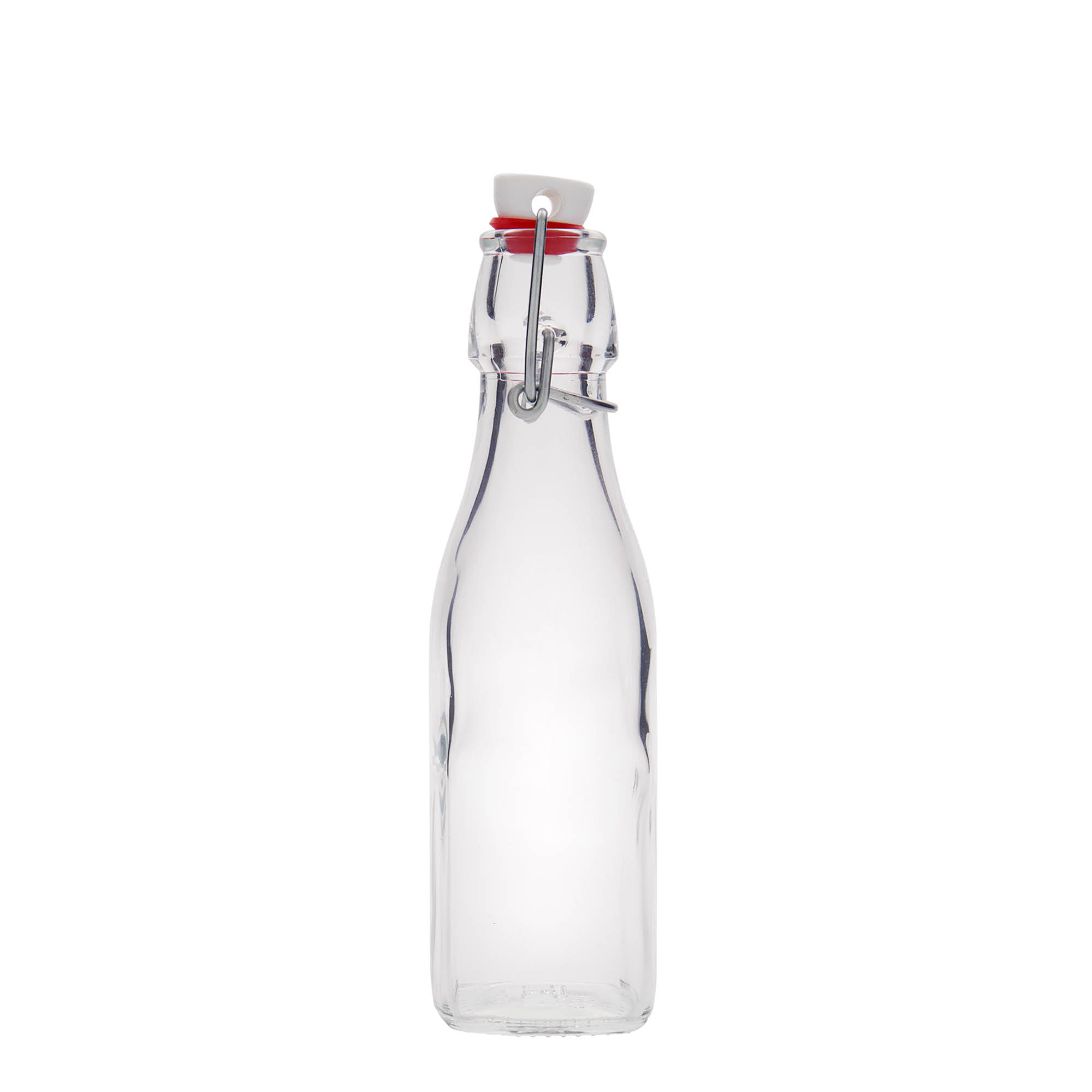 250 ml glazen fles 'Swing, vierkant, opening: beugelsluiting' 250 ml glazen fles 'Swing, vierkant, opening: beugelsluiting'
