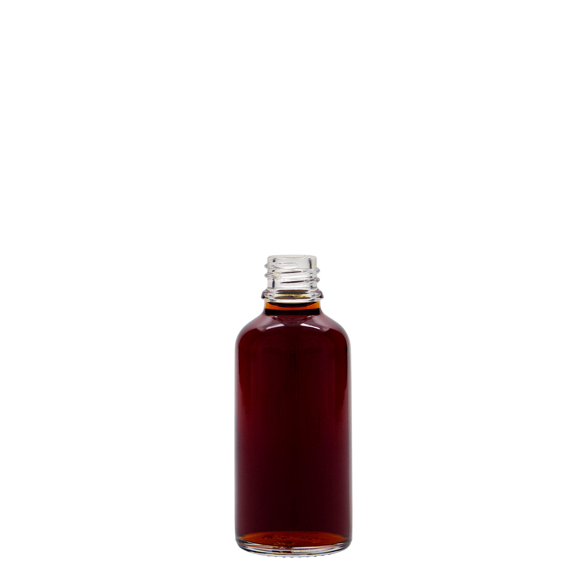 50 ml medicijnfles, glas, opening: DIN 18