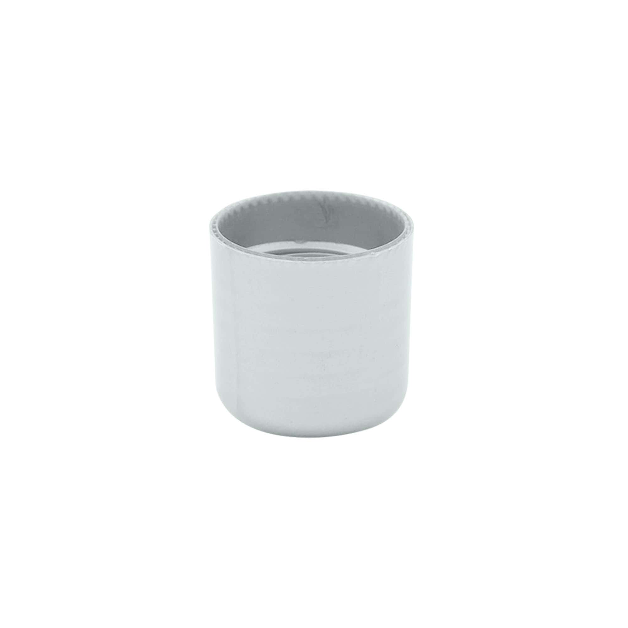 Schroefdop met spuitinzet, PP-kunststof, zilver, voor mondstuk: 24/410