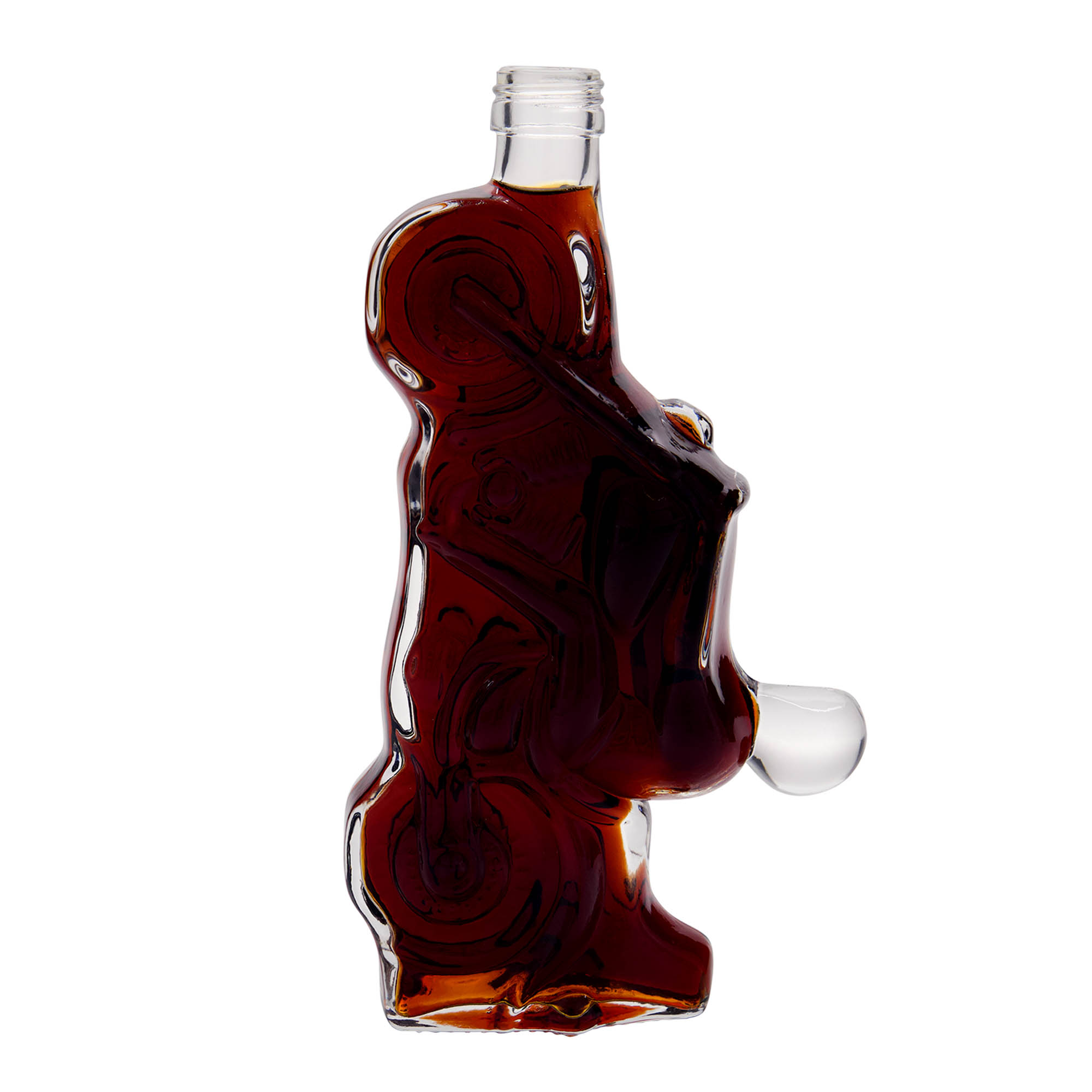350 ml glazen fles 'Motorfiets', opening: PP 28 350 ml glazen fles 'Motorfiets', opening: PP 28