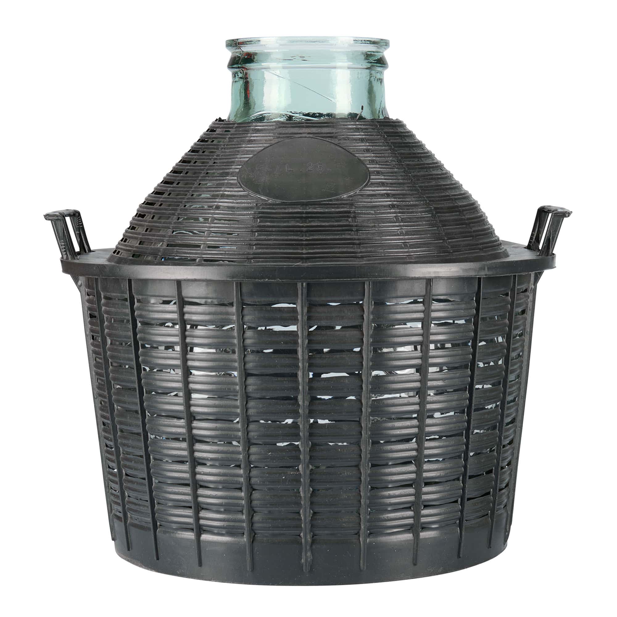 25 l ballonfles met brede hals, glas, opening: opzetdeksel