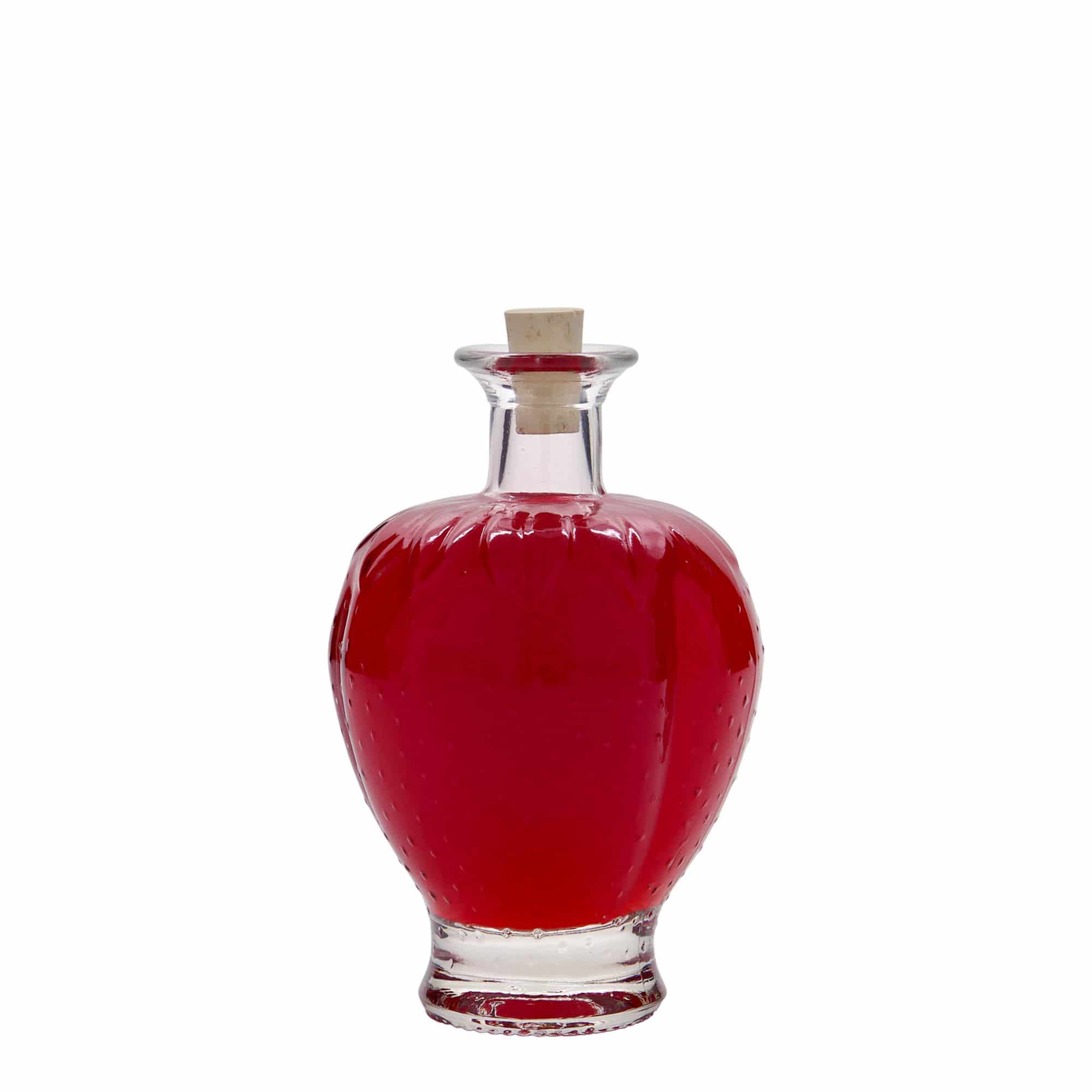 200 ml glazen fles 'Aardbei', opening: kurk