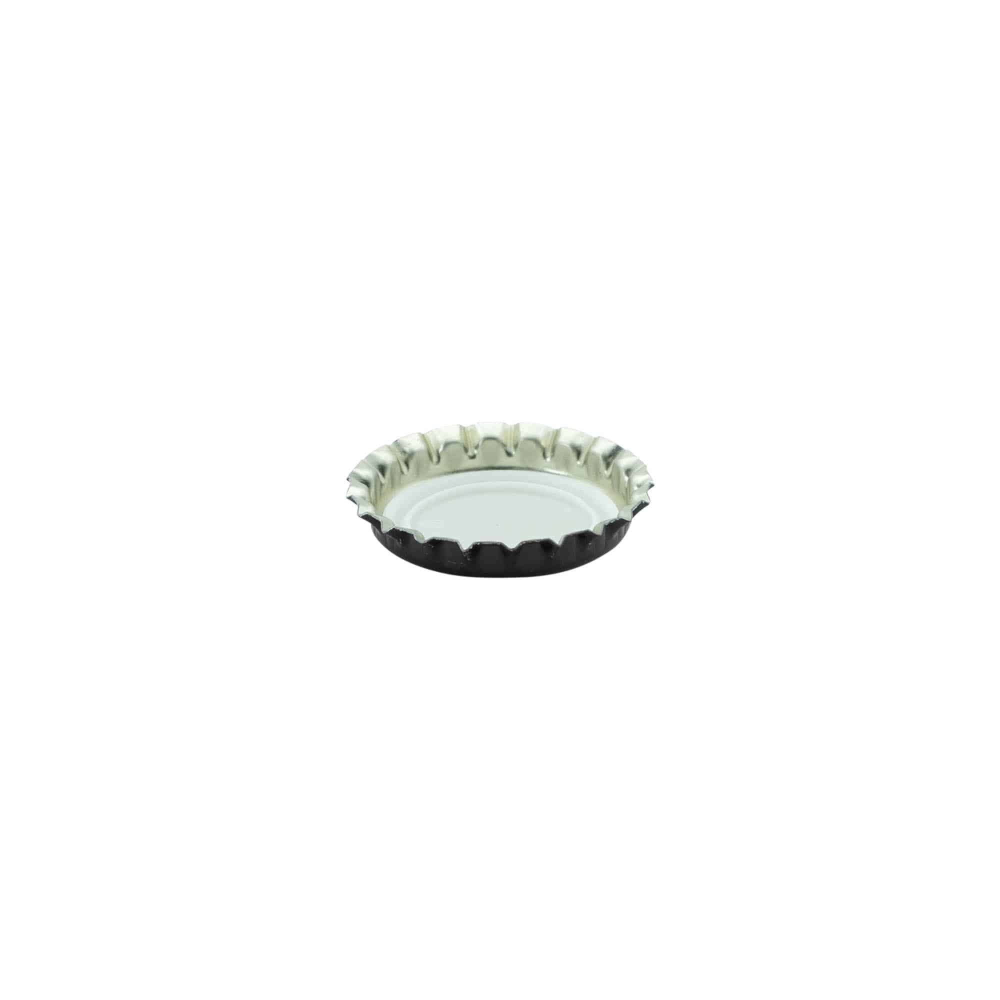 Kroonkurk, 26 mm, metaal, zwart Kroonkurk, 26 mm, metaal, zwart