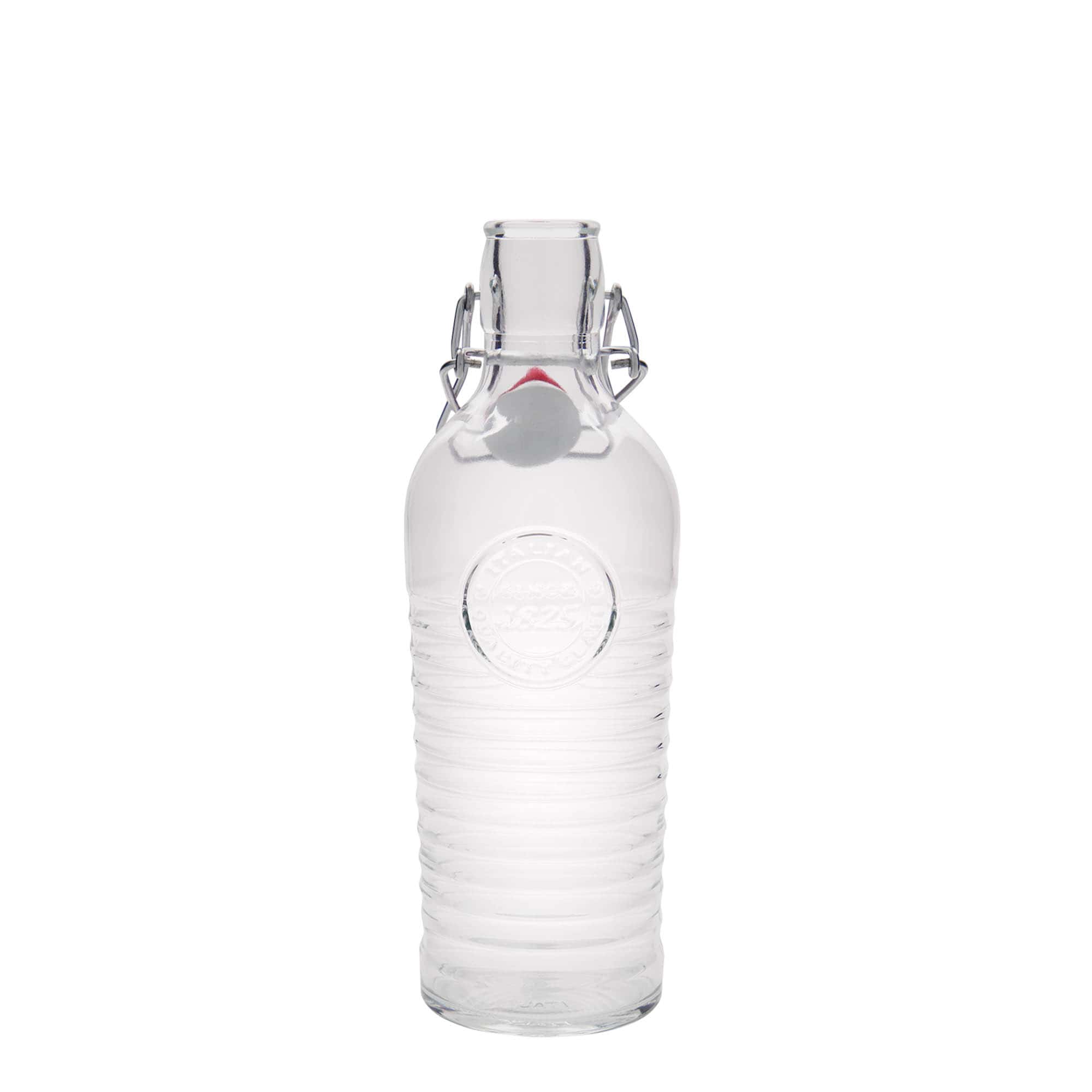 750 ml glazen fles 'Officina 1825', hals: beugelsluiting