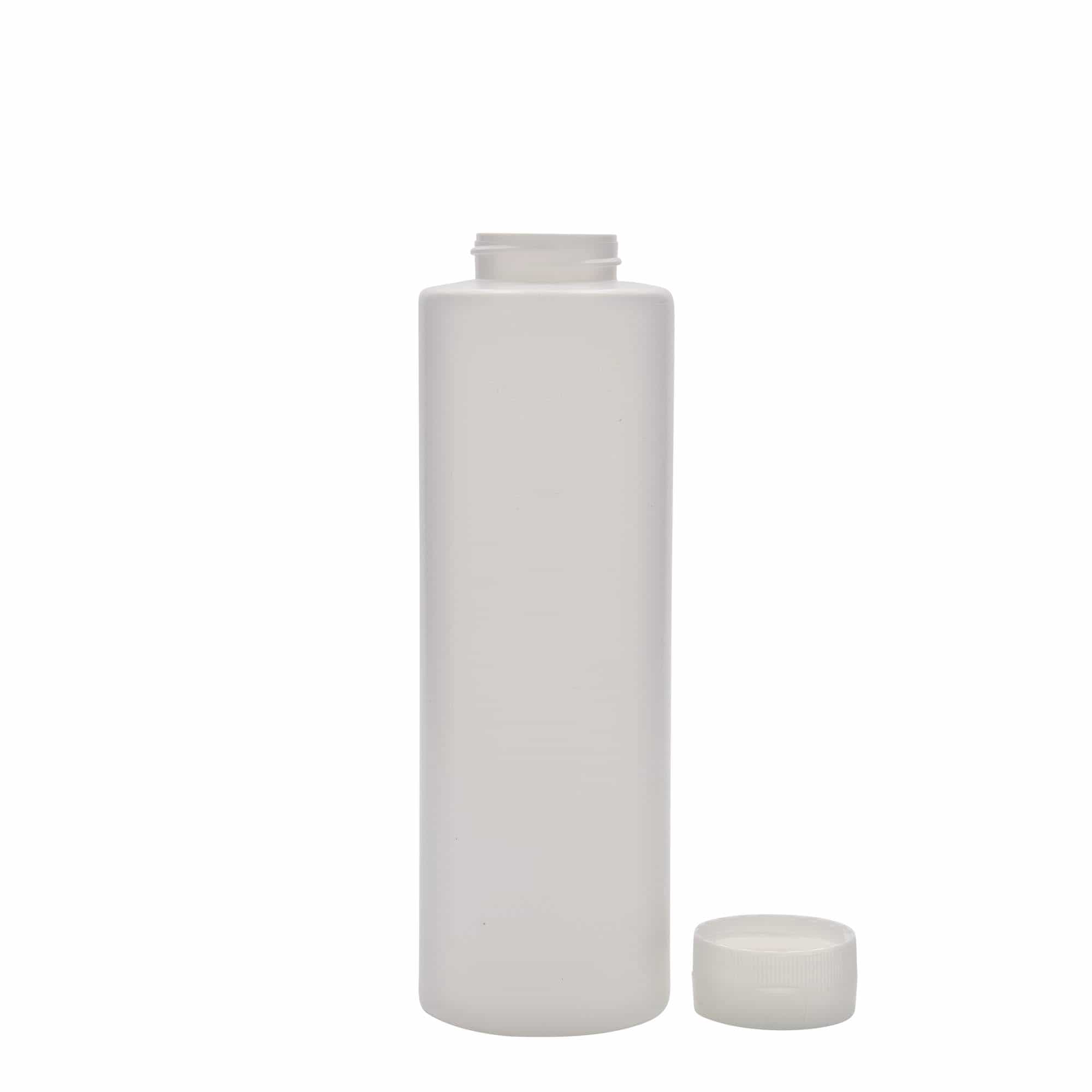 Sausfles, 500 ml, LDPE-kunststof, wit, monding: 38/400