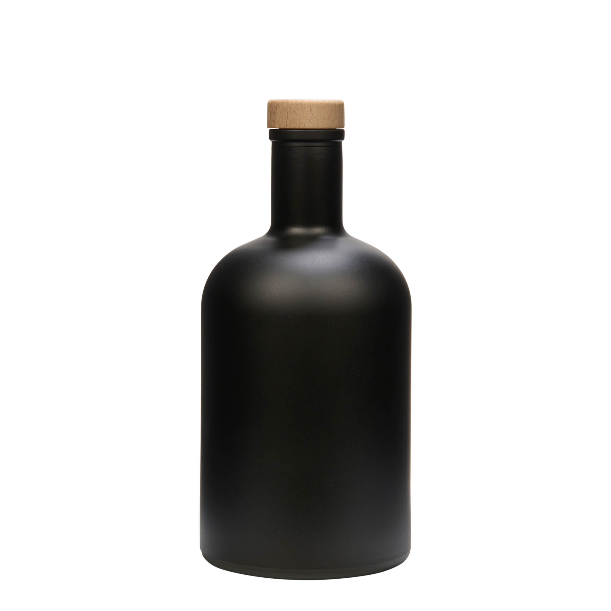 700 ml glazen fles 'Gerardino', zwart, opening: kurk