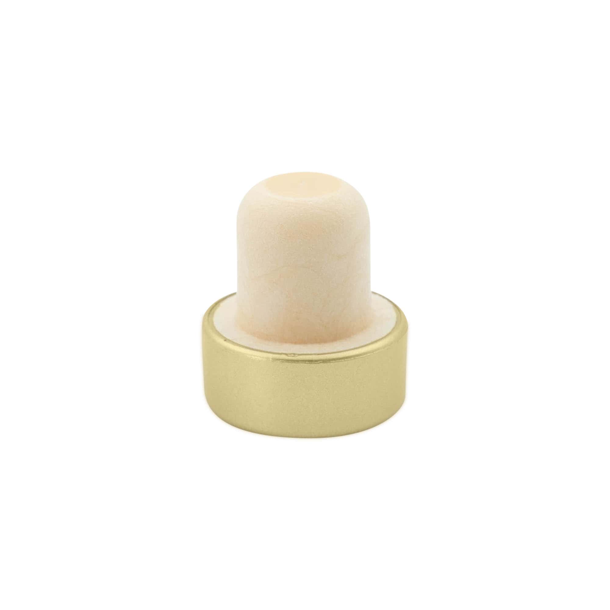 Handgreepkurk 19 mm, kunststof, goudkleurig, voor monding: kurk Handgreepkurk 19 mm, kunststof, goudkleurig, voor monding: kurk