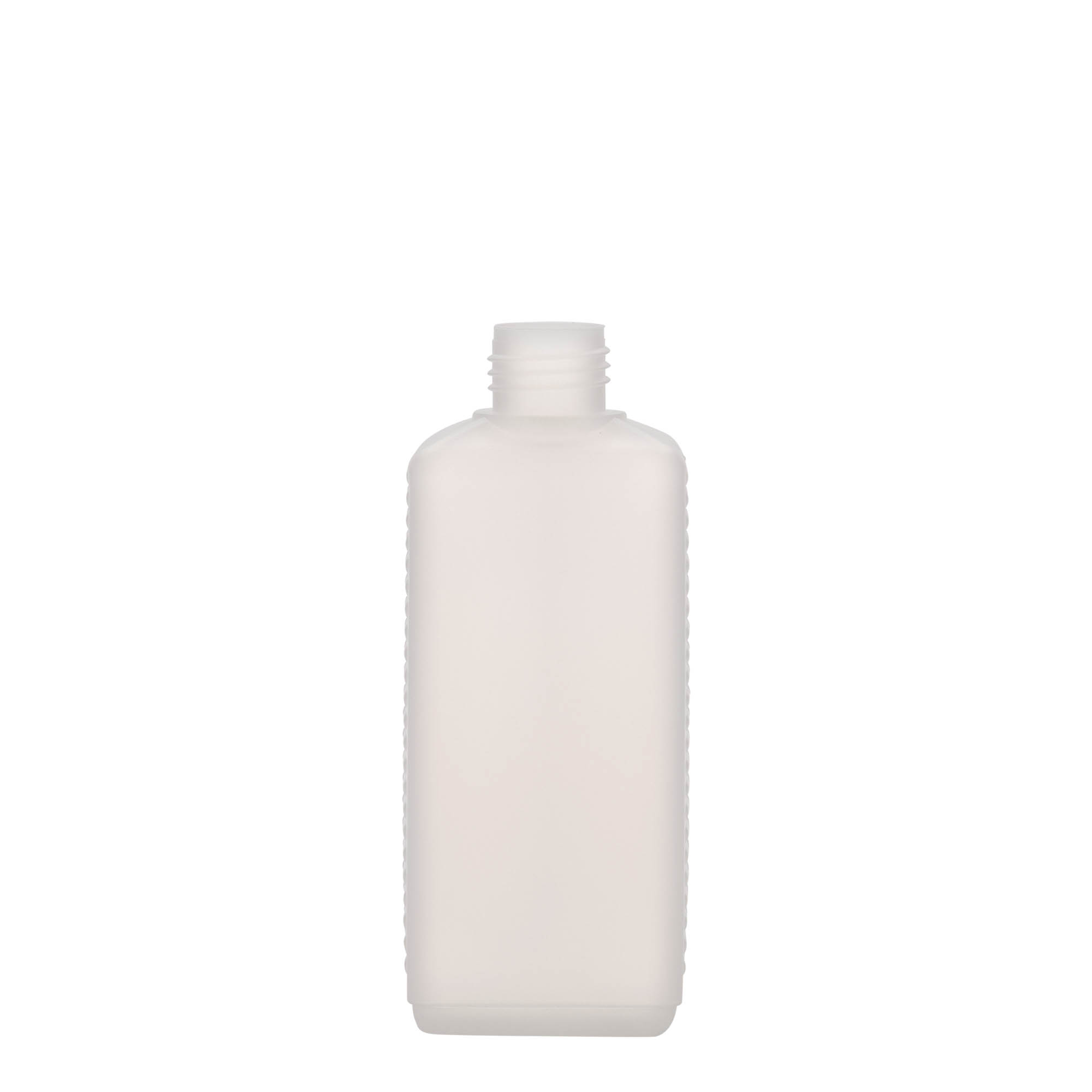 250 ml kanisterfles, rechthoekig, HDPE-kunststof, naturel, opening: DIN 25 EPE 250 ml kanisterfles, rechthoekig, HDPE-kunststof, naturel, opening: DIN 25 EPE