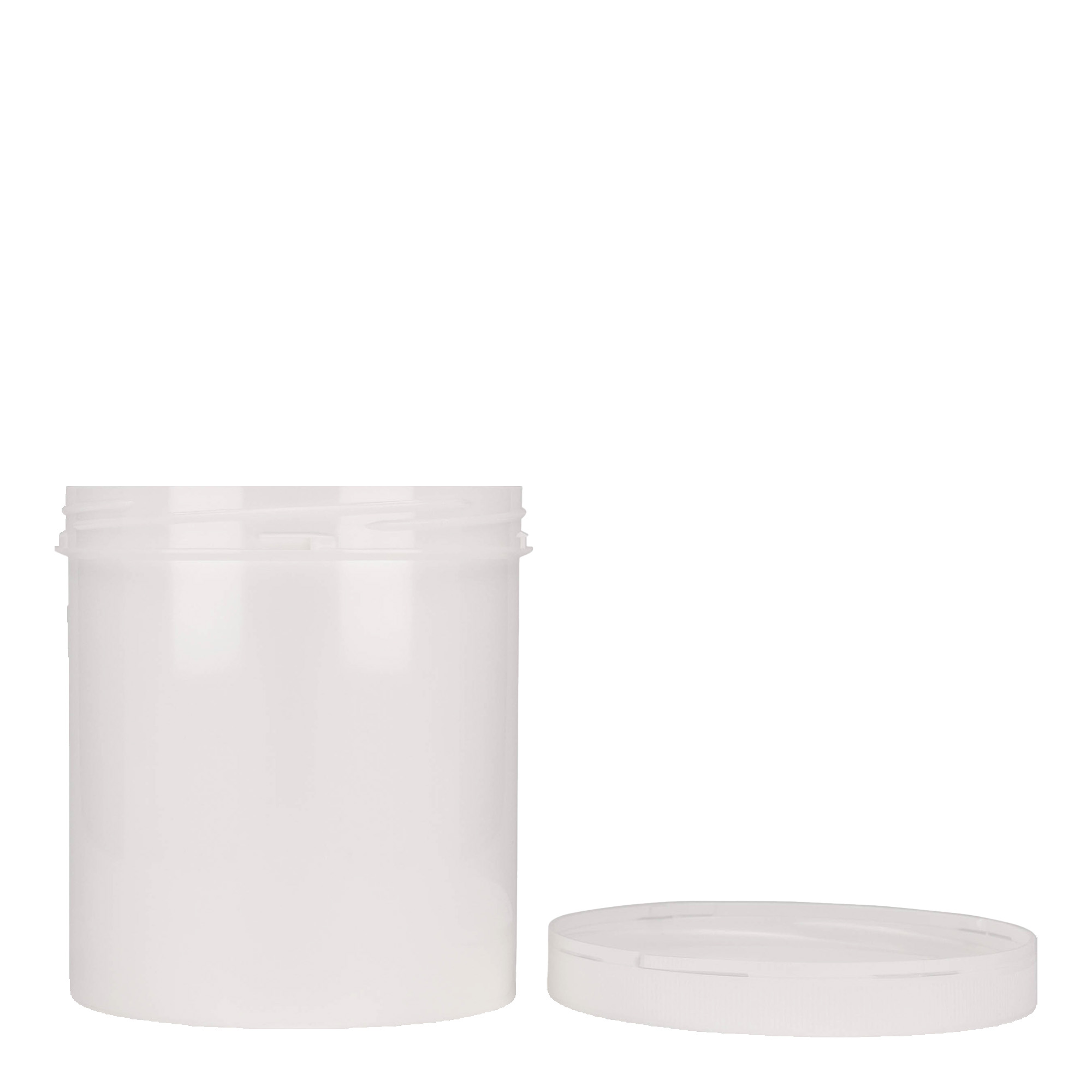 1.000 ml kunststoffles 'Securilock', PP, wit, opening: schroefdop