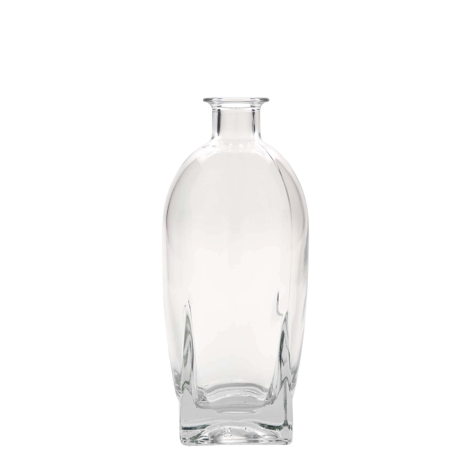 500 ml glazen fles 'Zino', vierkant, hals: kurk